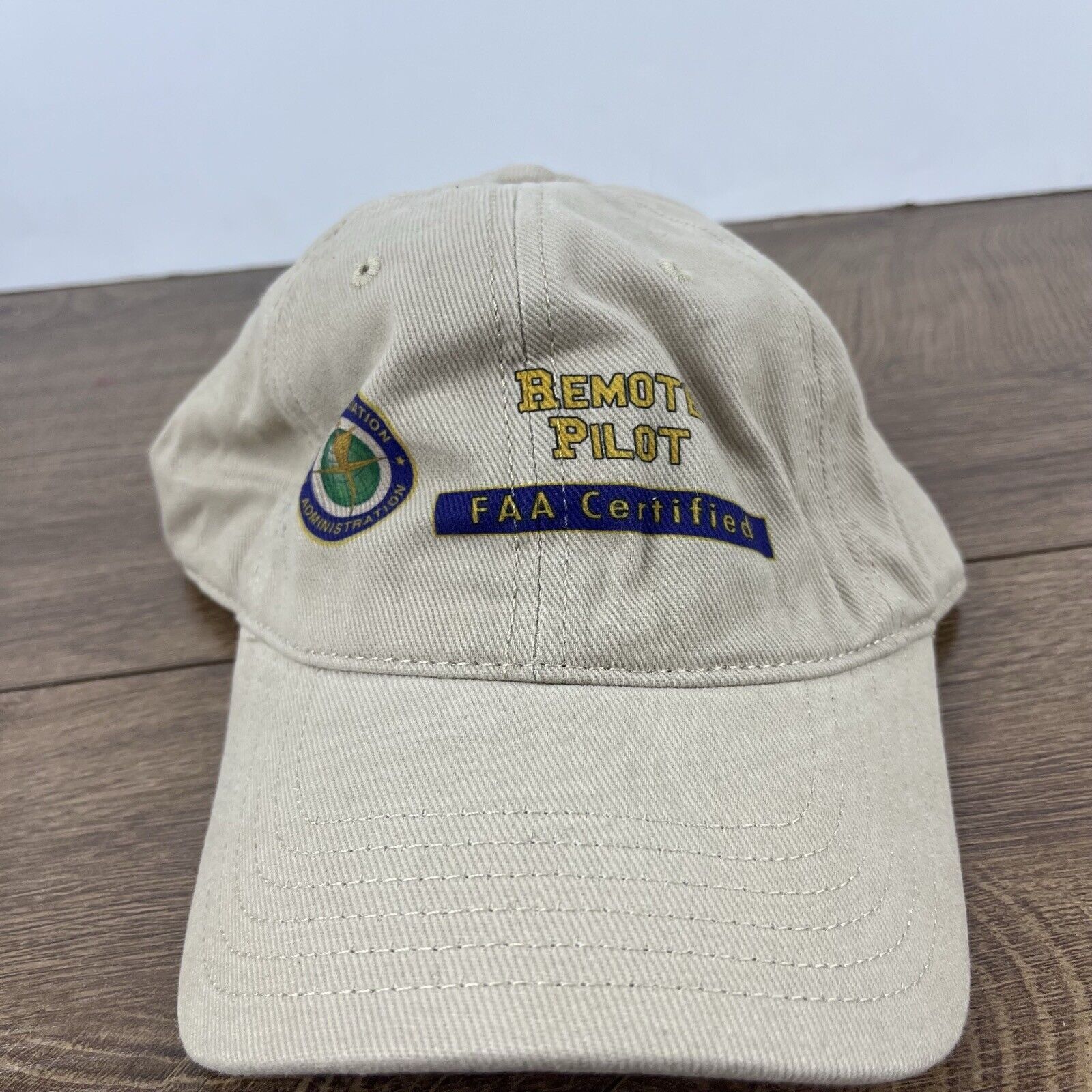 Other Remote Pilot Hat FAA Certified Hat Brown Cap Adjustable Brow Size ONE SIZE - 3 Thumbnail
