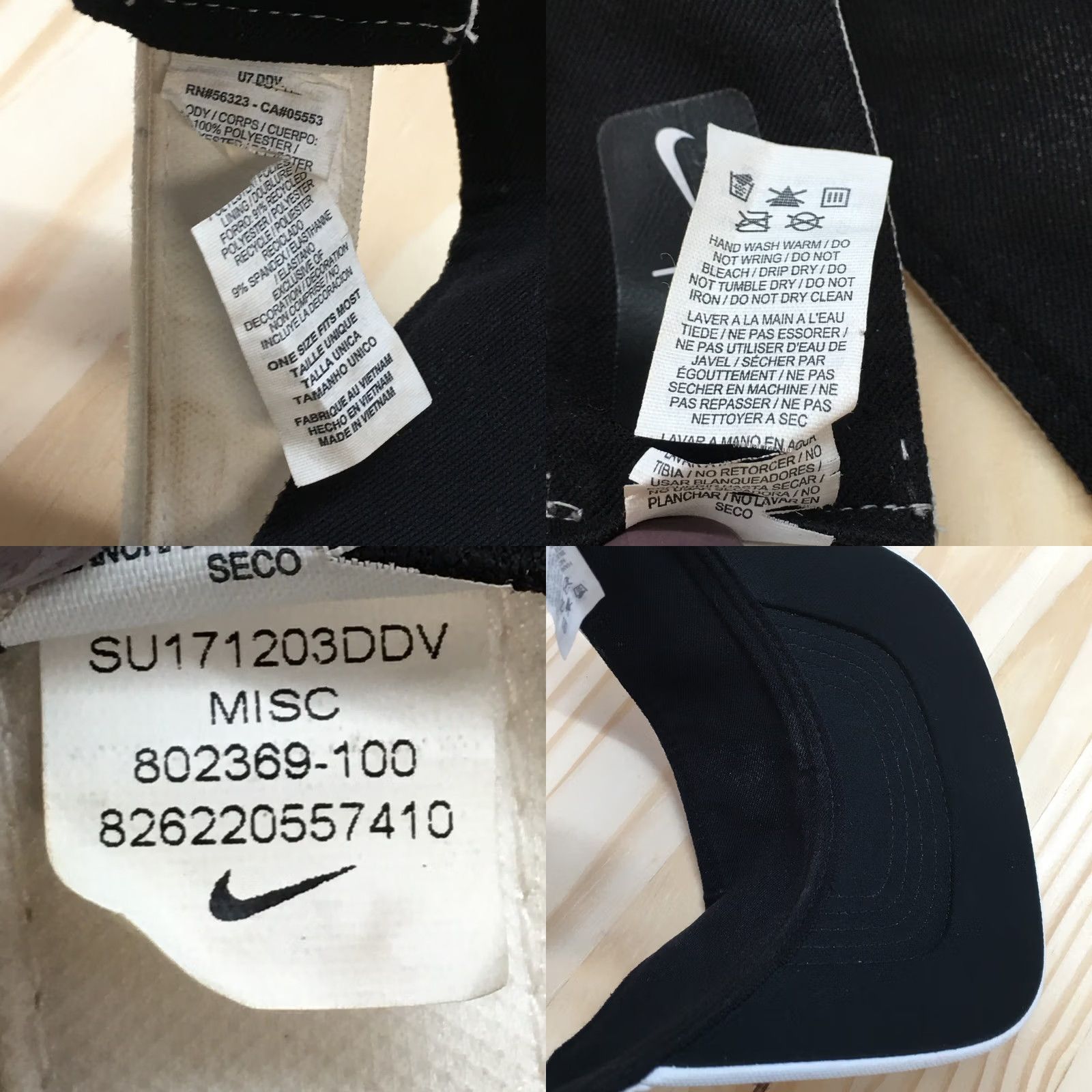 Nike Nike Visor Hat Mens White OS Dri Fit Adjustable Curved Brim Embroidered Logo Size ONE SIZE - 9 Thumbnail