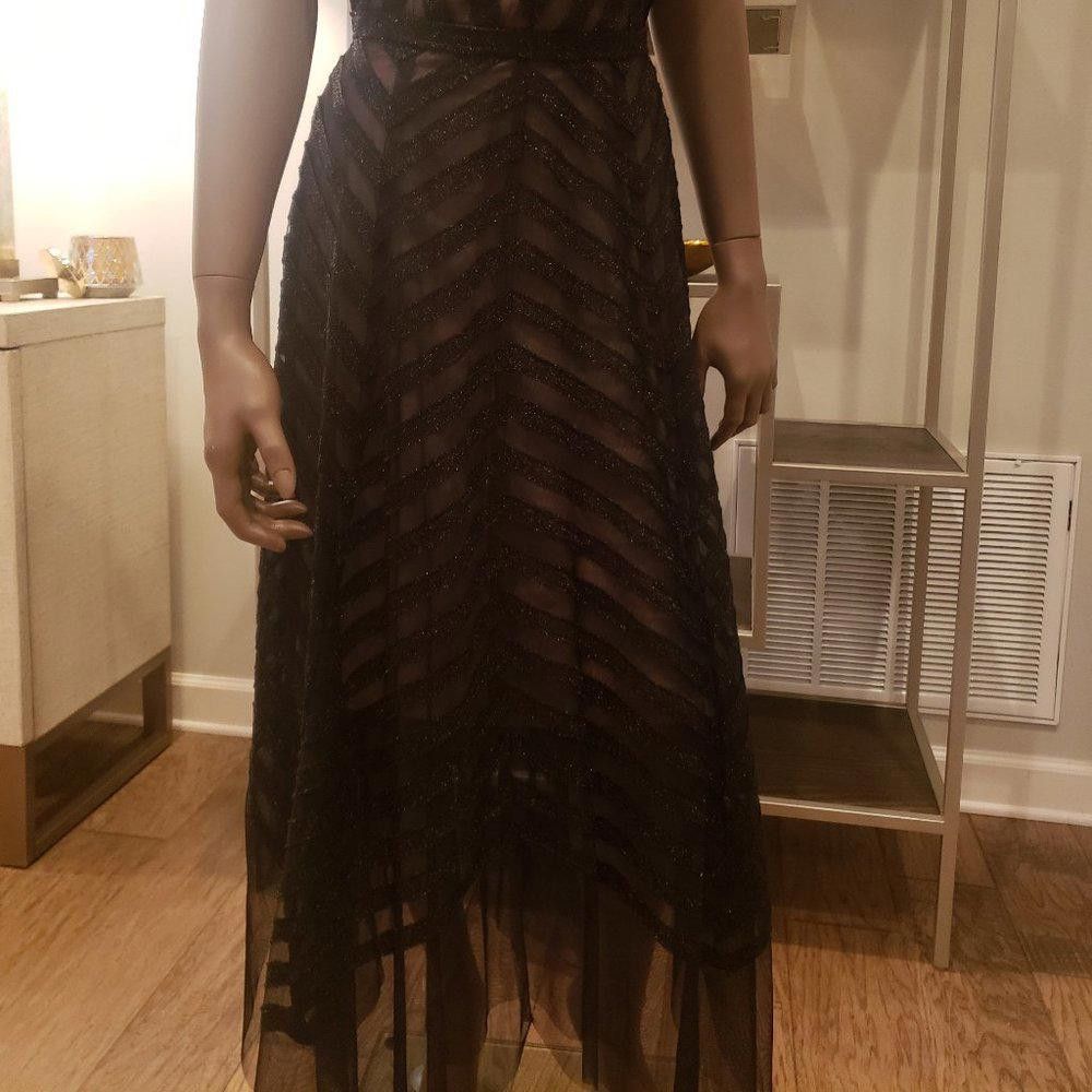 Bcbgmaxazria BCBG Max Azria Evy Chevron Tulle Evening Dress NWT Size M / US 6-8 / IT 42-44 - 4 Thumbnail