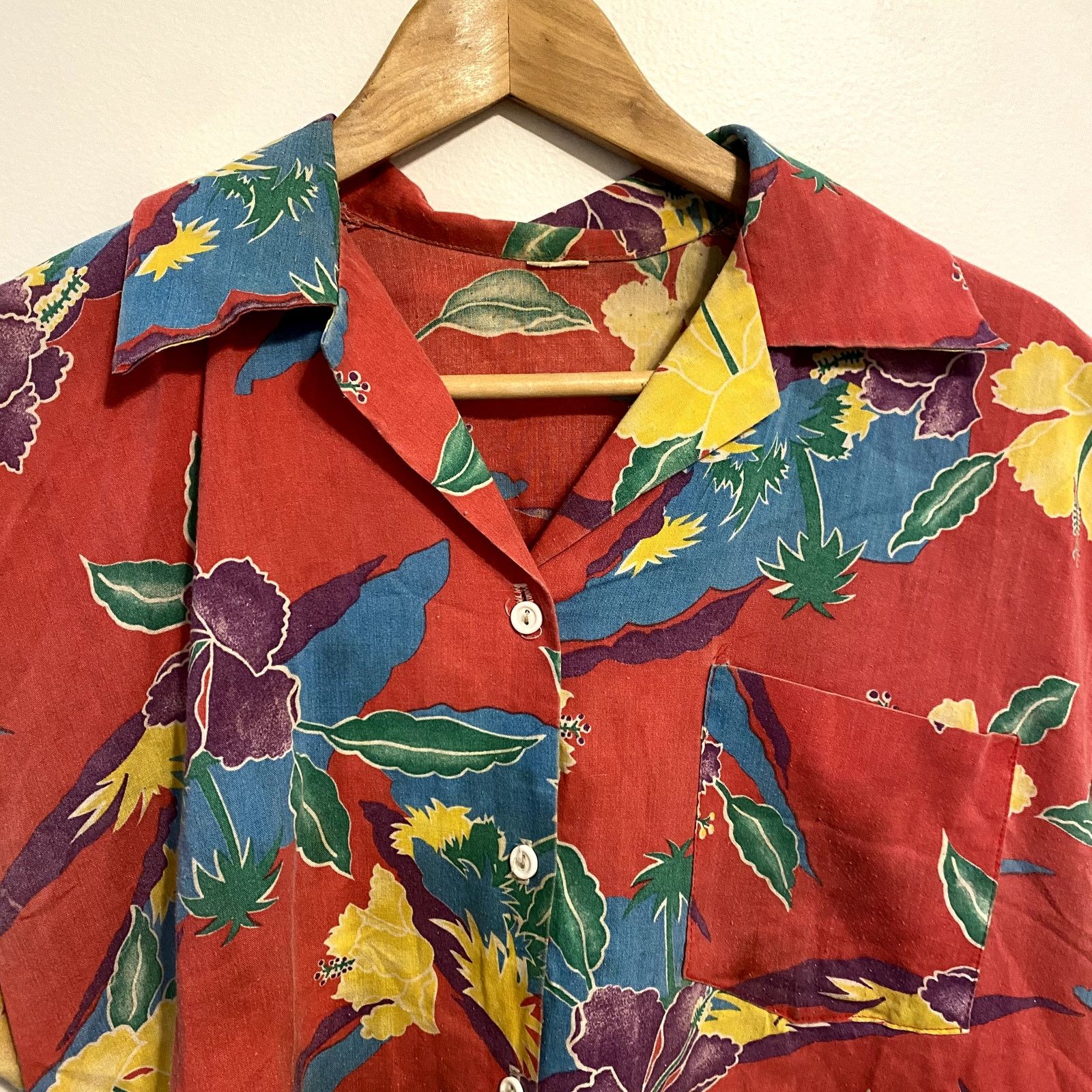 Vintage True Vintage 60's Open Collar Hawaiian Aloha Floral Shirt Size US M / EU 48-50 / 2 - 2 Thumbnail