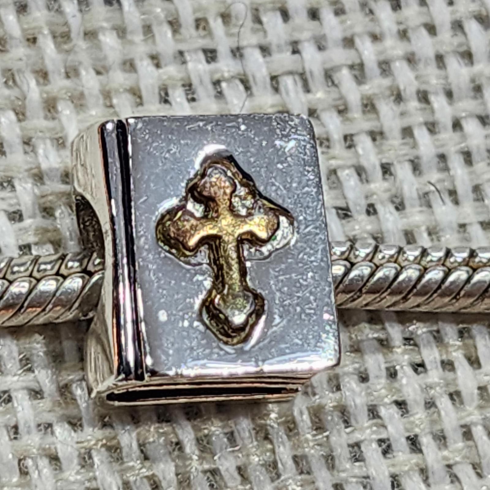 The Unbranded Brand Silver Charm Bead with Cross-bible Size ONE SIZE - 2 Thumbnail
