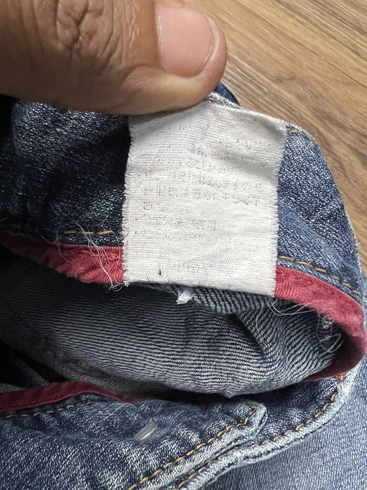 Japanese Brand Vintage Ovrivin Bootcut Jeans with Cargo Flap Pockets (43) Size US 37 - 11 Thumbnail