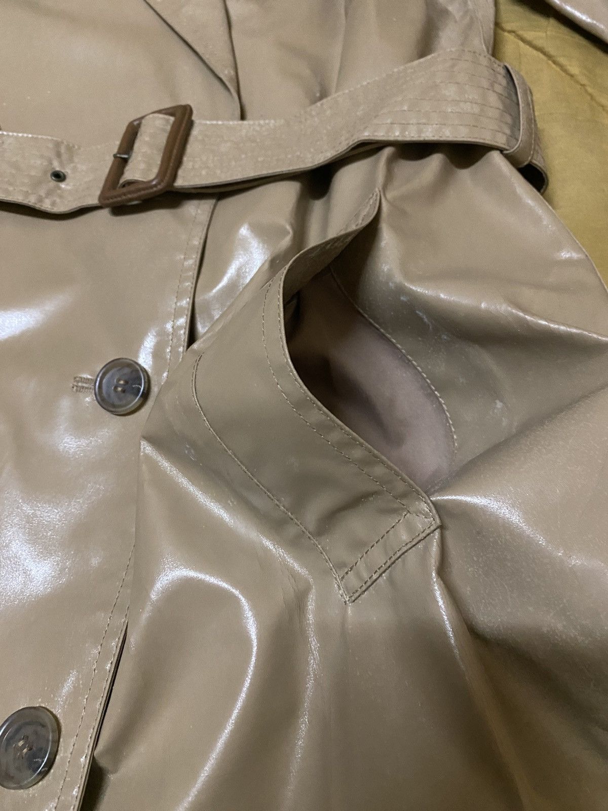Jean Paul Gaultier Jean Paul Gaultier Double Breast Belted Glossy Trench Coat Size M / US 6-8 / IT 42-44 - 5 Thumbnail