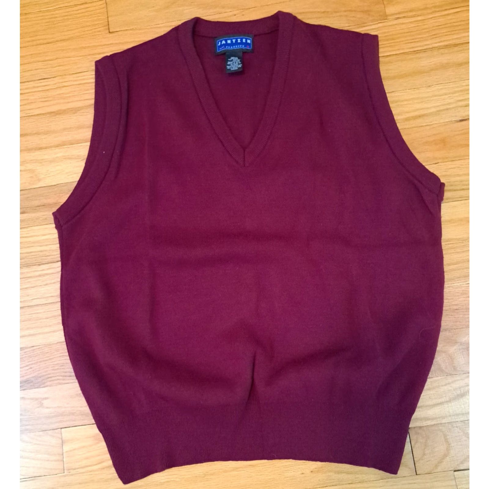 Jantzen VINTAGE Jantzen Knit Sweater Vest V-Neck M Red USA Made Men's Medium Knit Shirt Size US M / EU 48-50 / 2 - 2 Thumbnail
