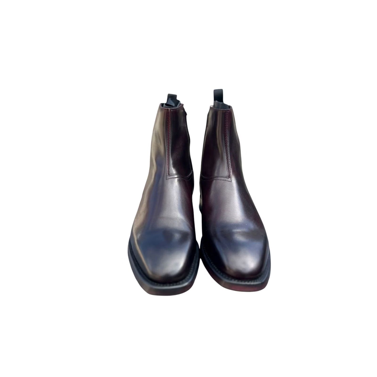 John Varvatos Collection Regent Leather Zip Boots Wine Men display picture 2