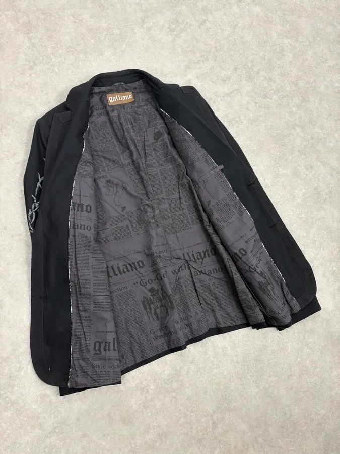 John Galliano AW2010 John Galliano Black Barbed Wire Blazer Jacket Size 44R - 7 Thumbnail