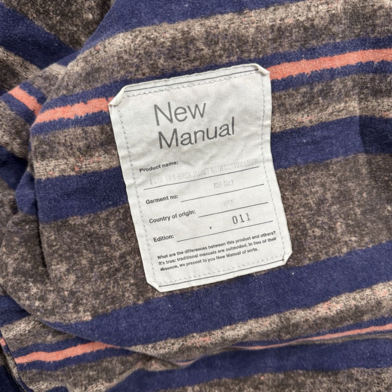 Japanese Brand NEW MANUAL＃018 LV T BACK JACKET WITH COTTON LINER Size US M / EU 48-50 / 2 - 5 Thumbnail
