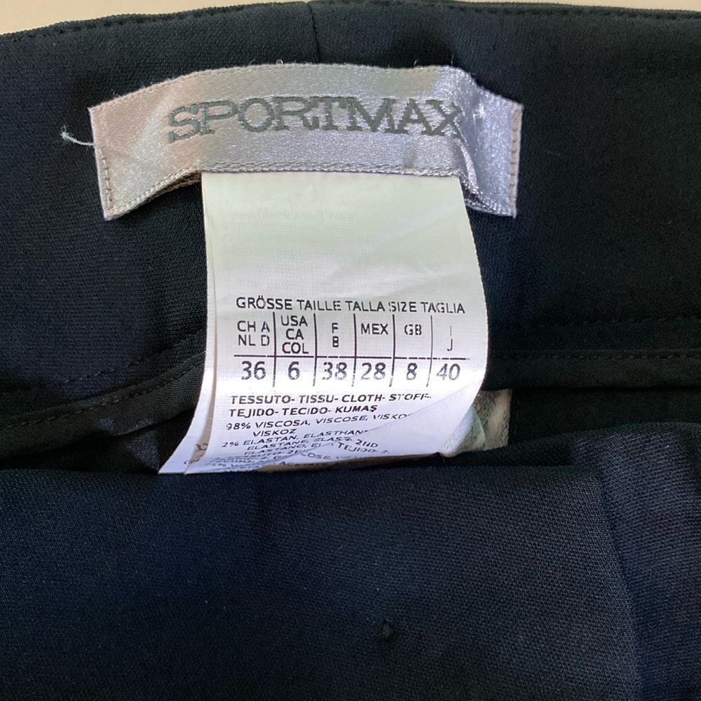 Sportmax Sportmax Max Mara Women’s Slim Scribble Pattern Pants Size 6 Size 28" / US 6 / IT 42 - 2 Thumbnail