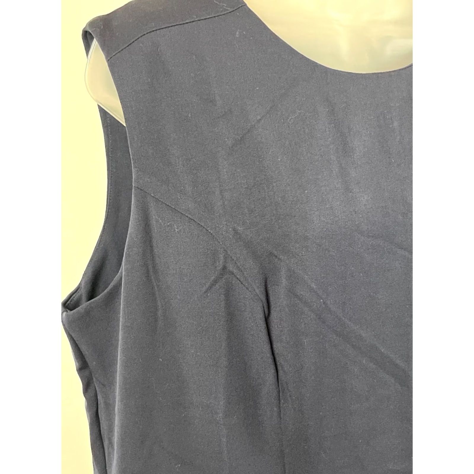 Merona Merona Dress Womens 18 Navy Blue Sleeveless Crew Neck Knee Length Sheath Office Size XXL / US 16-18 / IT 52-54 - 3 Thumbnail