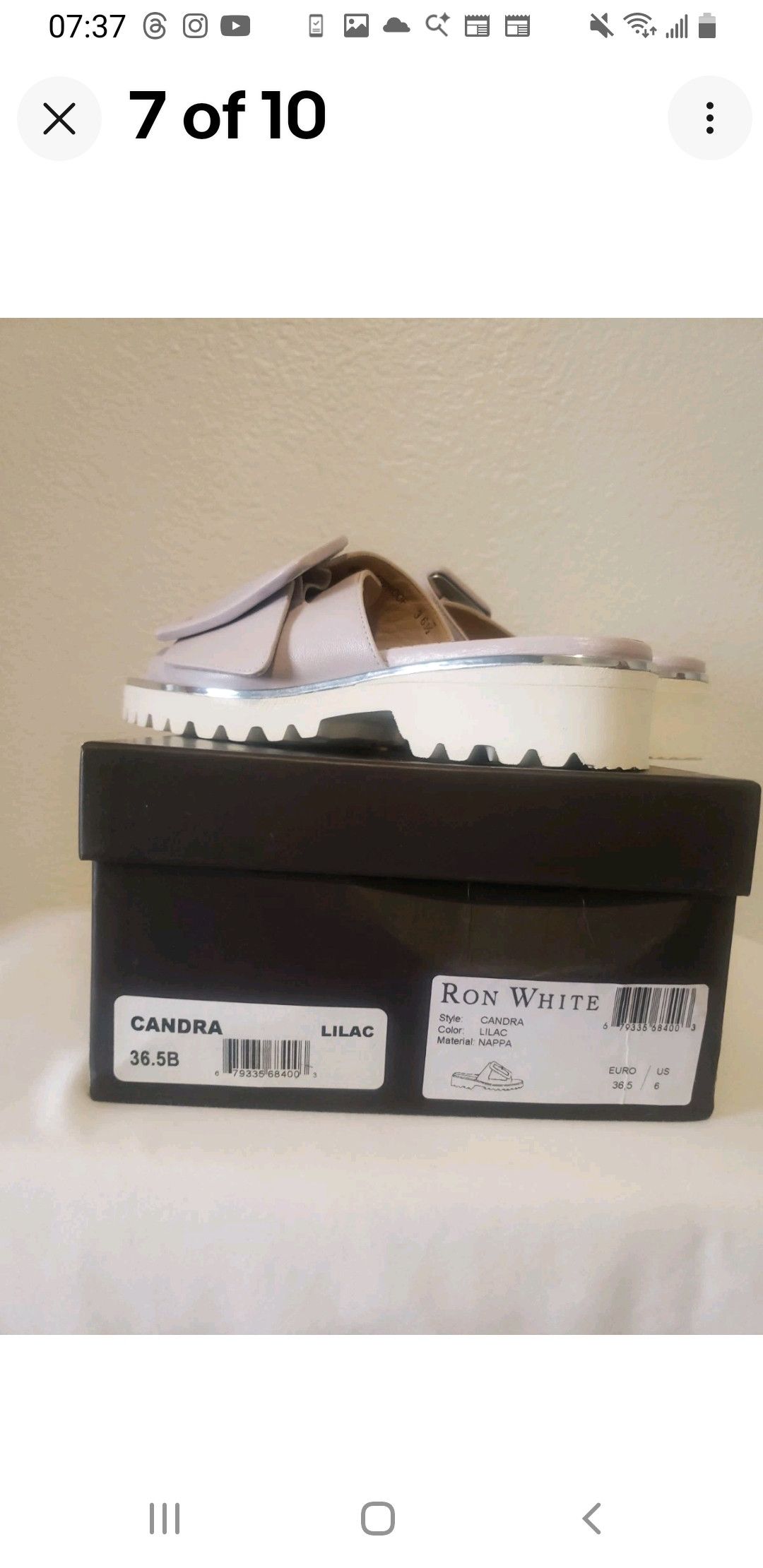 Ron White Lilac mule Size US 6.5 / IT 36.5 - 6 Thumbnail