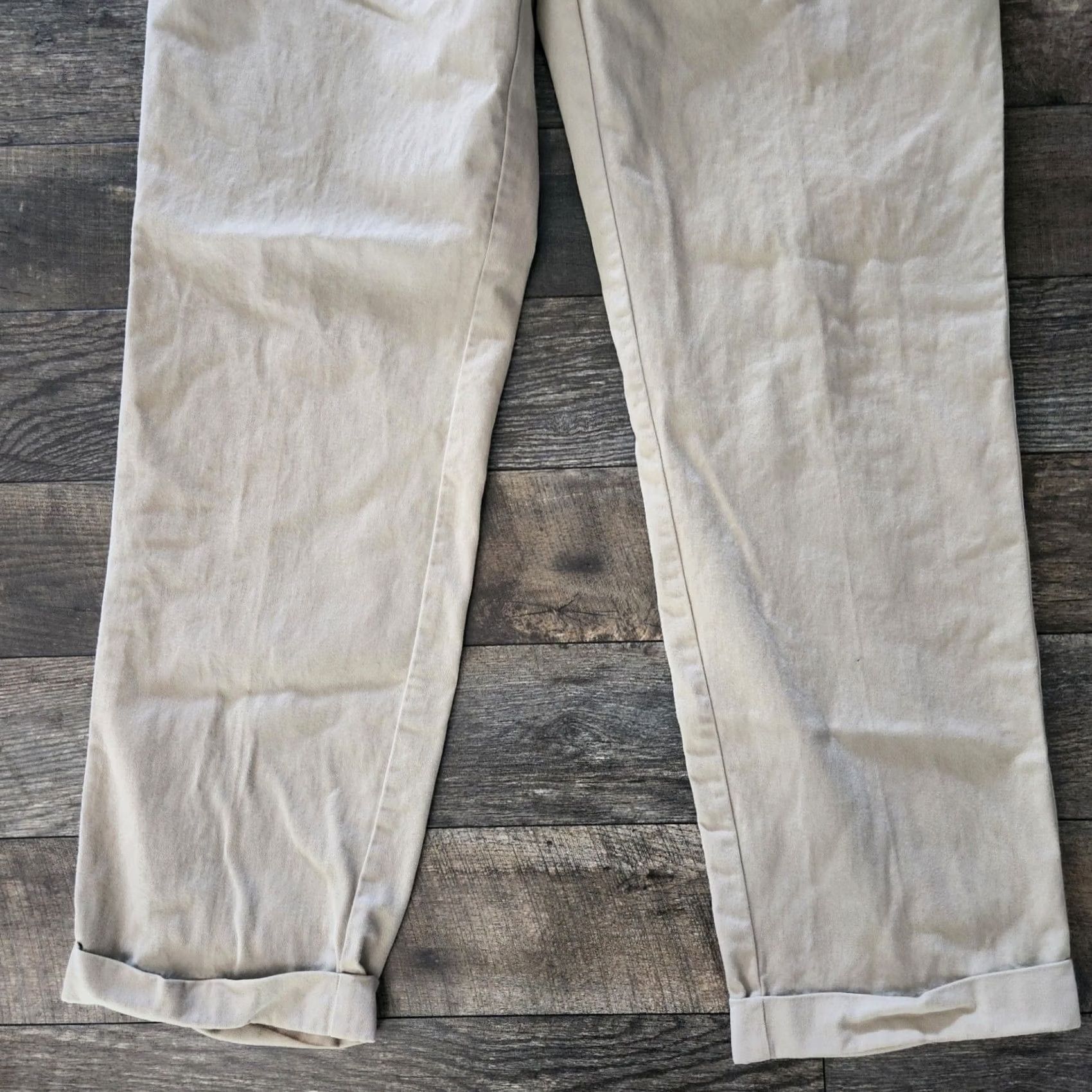 Polo Ralph Lauren VTG Polo Ralph Lauren Pants Mens 38x34 Tan Classic Chino Flat Cuff Casual Work Mens Regular Size US M / EU 48-50 / 2 - 2 Thumbnail