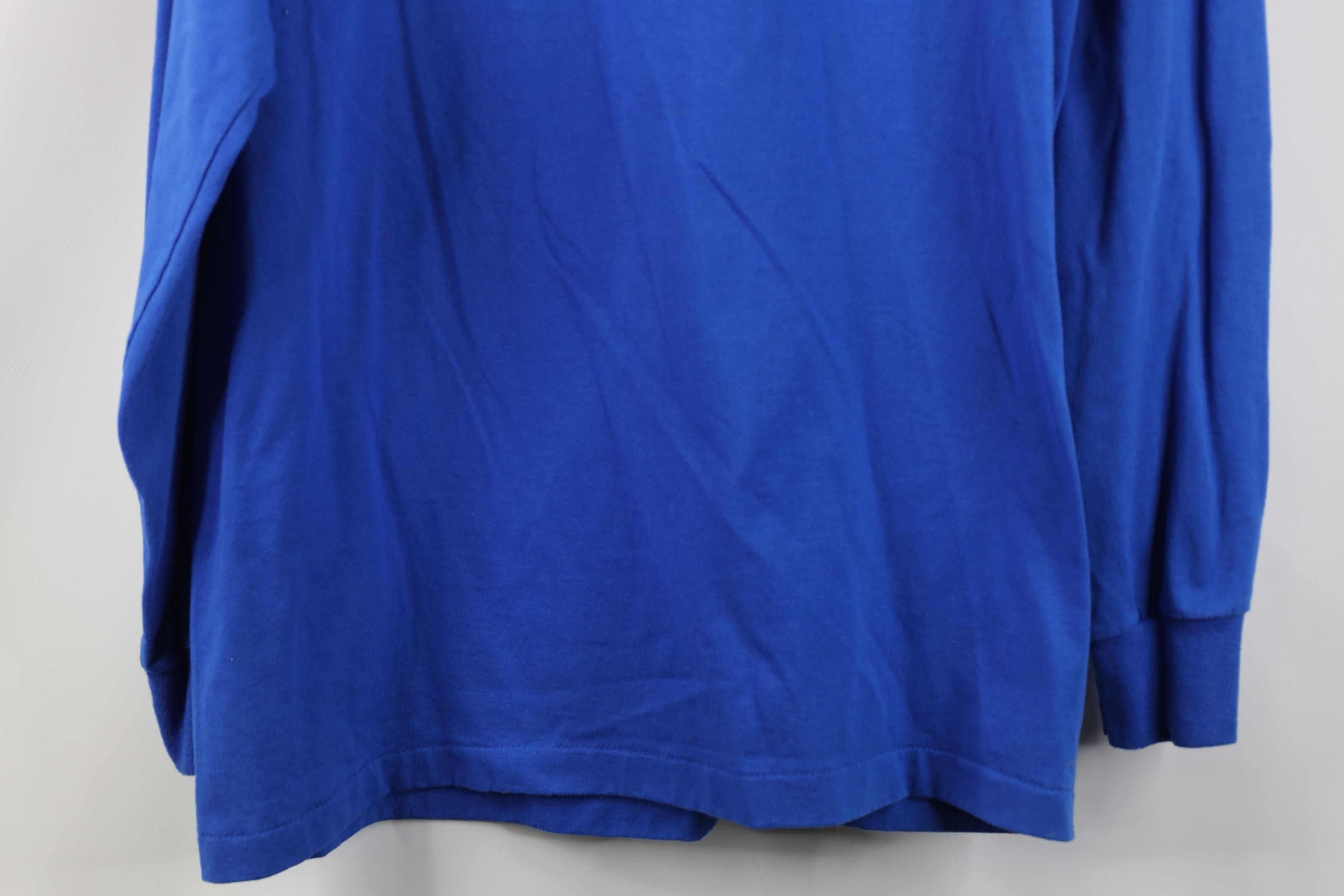 Vintage Vintage 90s Streetwear Long Sleeve T-Shirt Royal Blue USA Size US L / EU 52-54 / 3 - 13 Thumbnail