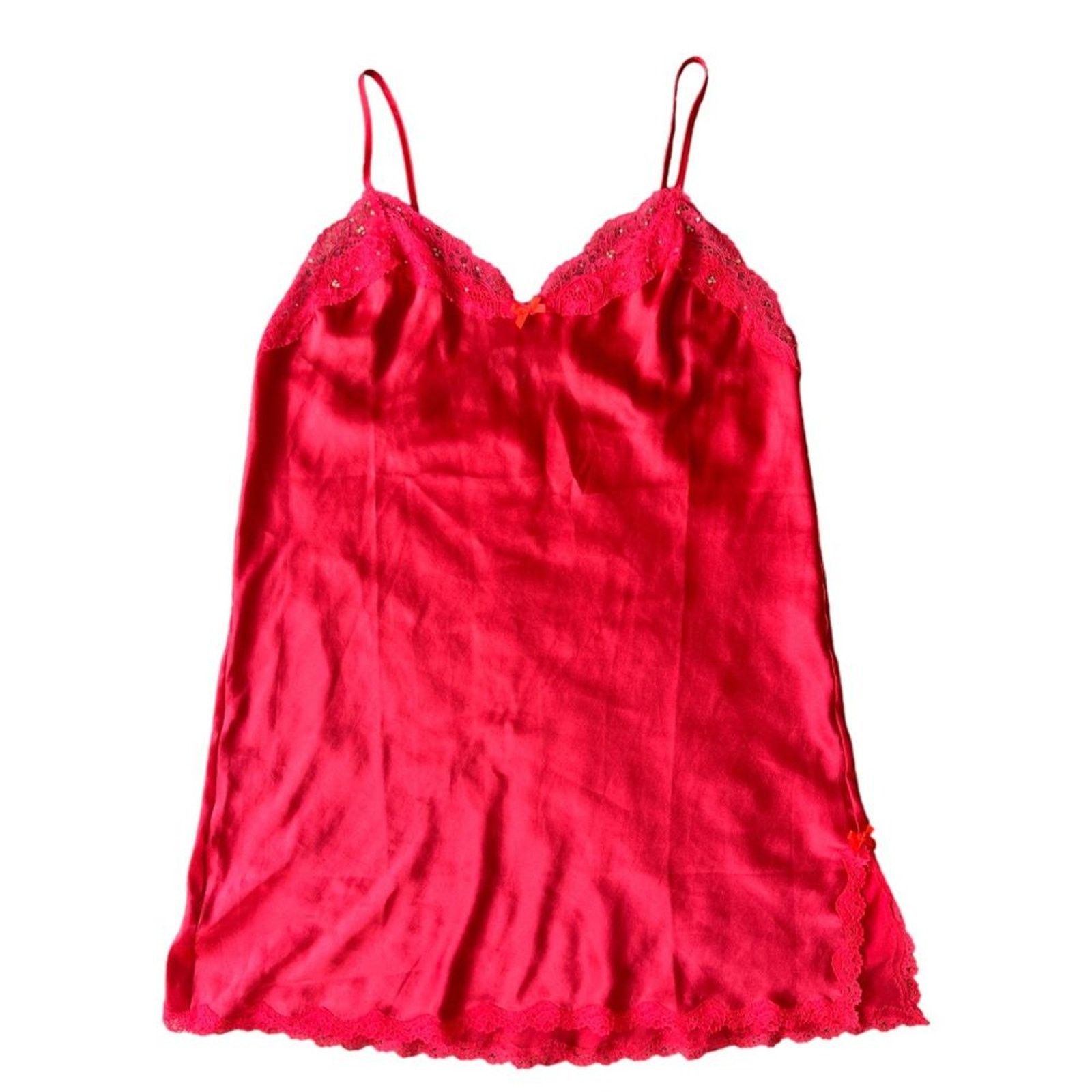 Victoria's Secret VICTORIA'S SECRET Red Lace Embellished Chemise, Large Size ONE SIZE - 2 Thumbnail