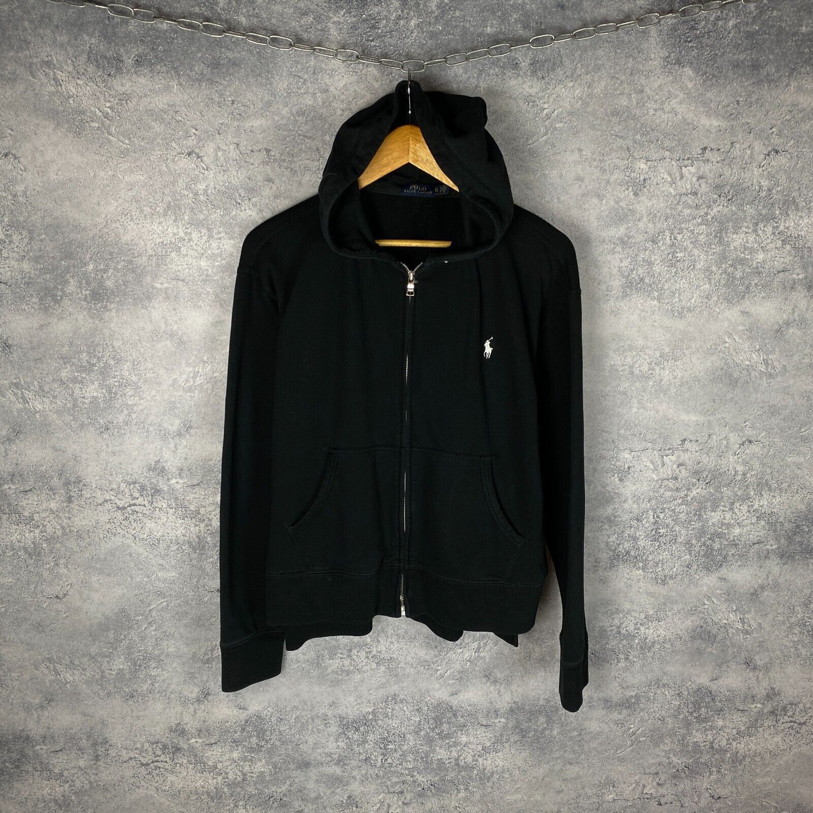 Polo Ralph Lauren Polo Ralph Lauren Women's Size XL Zip Hoodie Black ` Size XL / US 12-14 / IT 48-50 - 1 Thumbnail