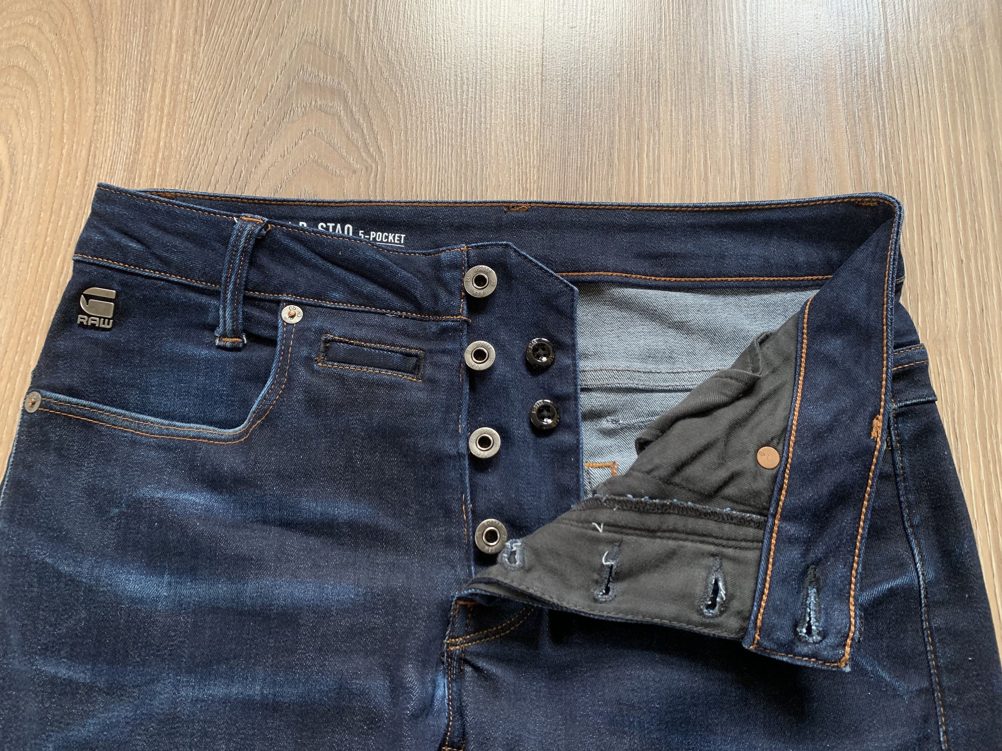G-Star G-Star Raw D-Staq 5 Pocket Blue Jeans Size US 30 / EU 46 - 5 Thumbnail