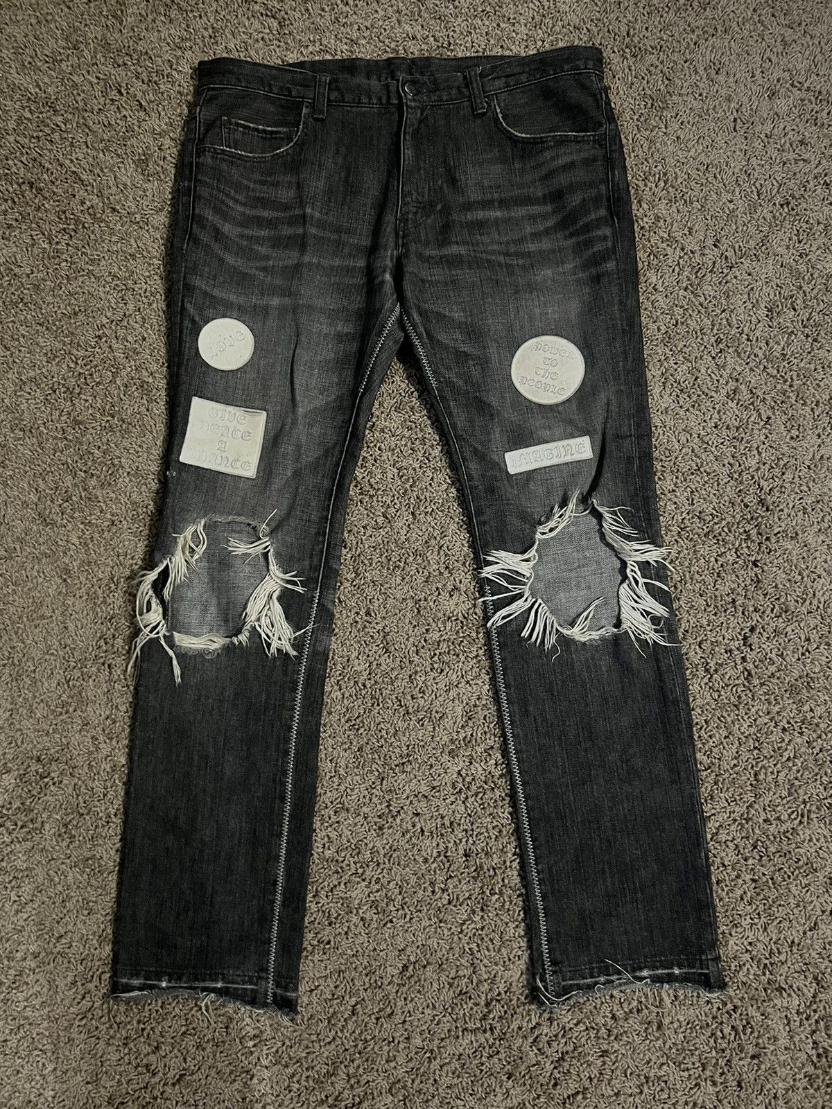 Number (N)ine Number (N)ine AW04 “Give Peace A Chance” Denim | Grailed