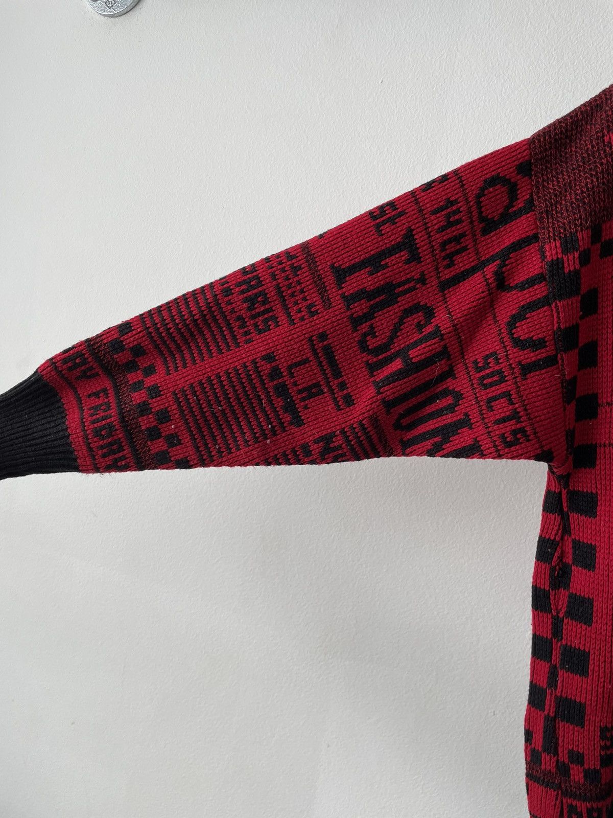 Vintage Vintage 80s 90s Fashion Newspaper Knit Sweater Size US M / EU 48-50 / 2 - 6 Thumbnail