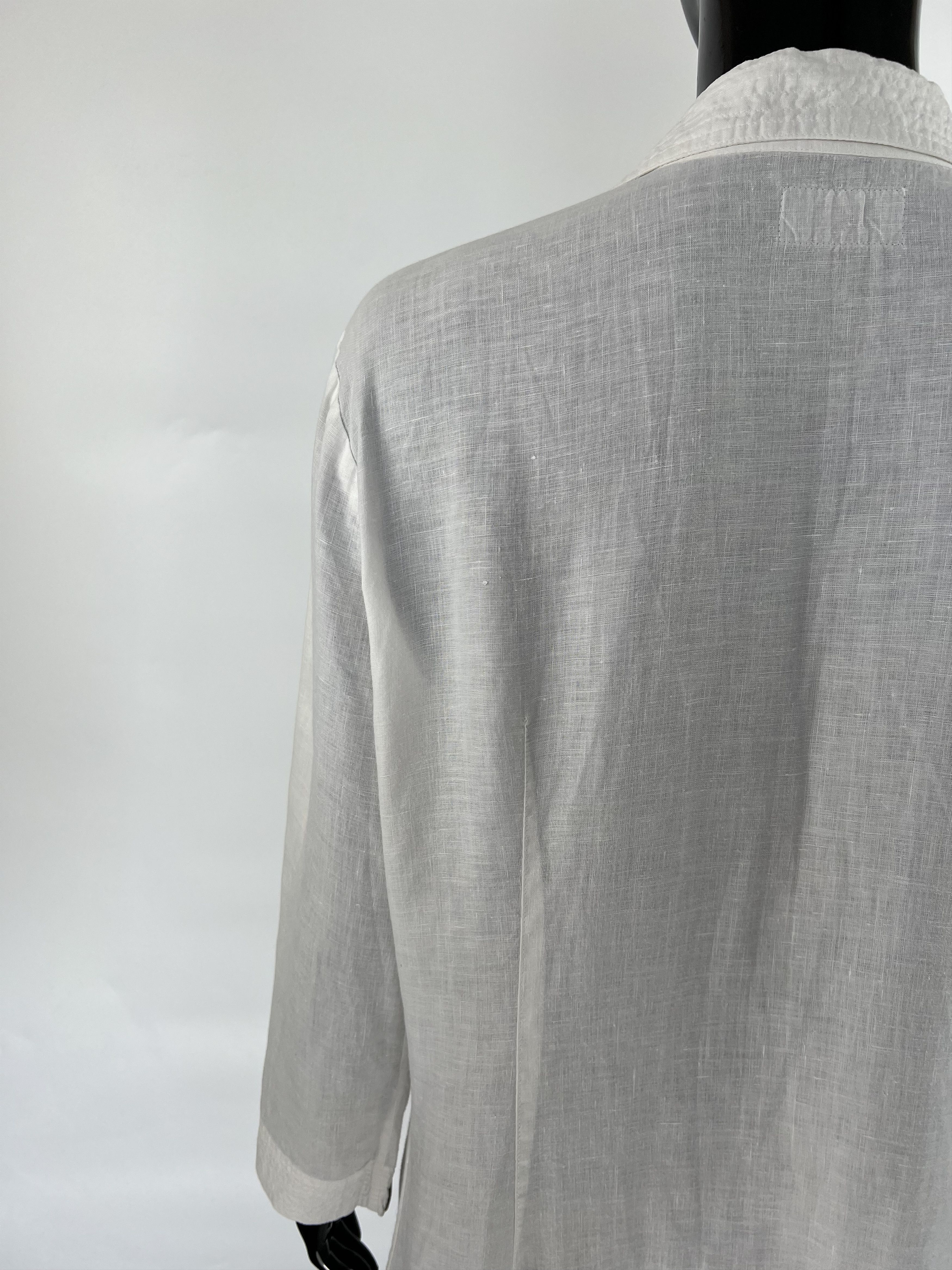 Other All In All 100% Linen Long Sleeve Button Shirt Dress IT50 Size XXL / US 16-18 / IT 52-54 - 4 Thumbnail