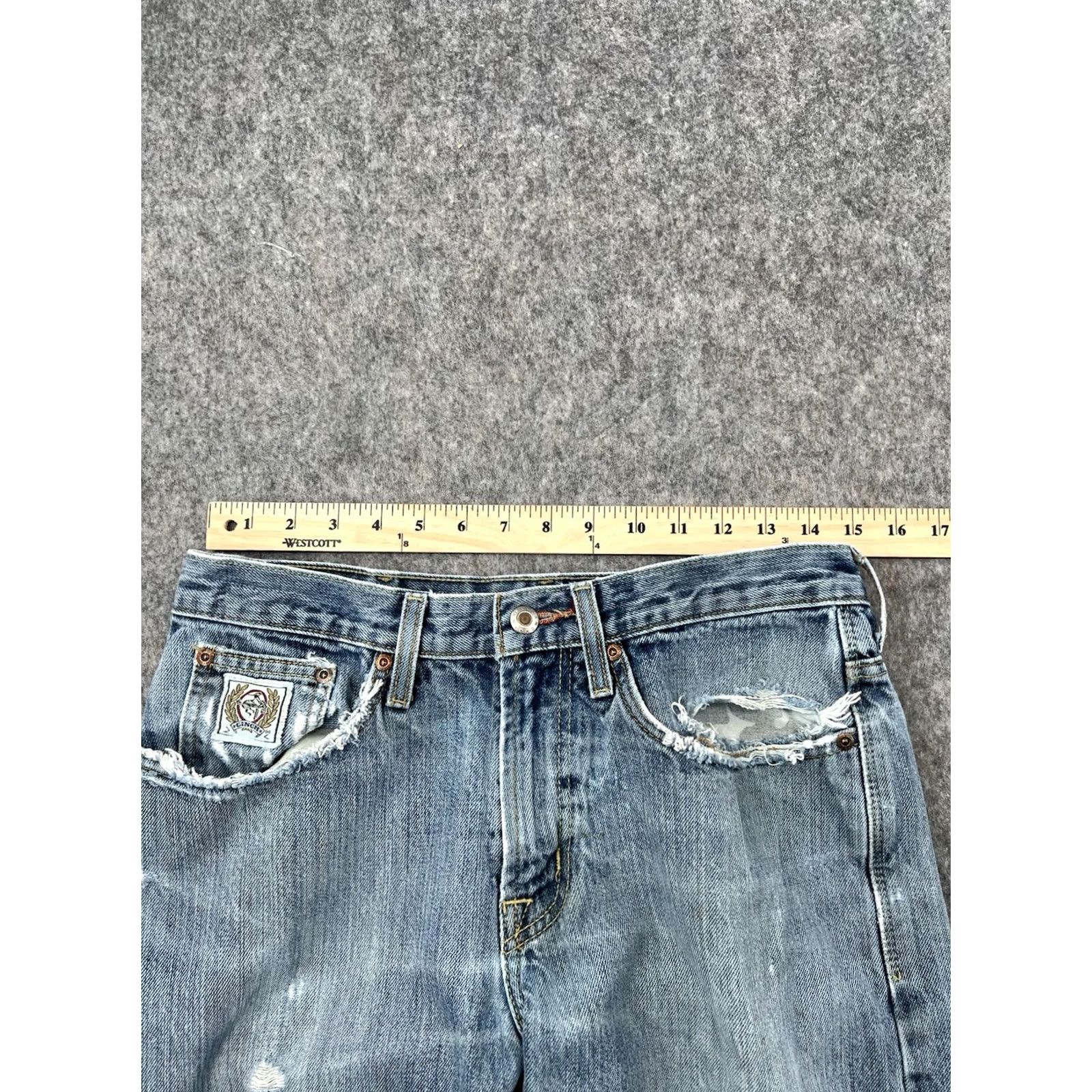 Vintage Cinch Men's White Label Relaxed Fit Jeans Size 31x32 Light Blue Wash Denim 5-Pocket Casual Western Cowboy Style Size US 31 - 2 Thumbnail