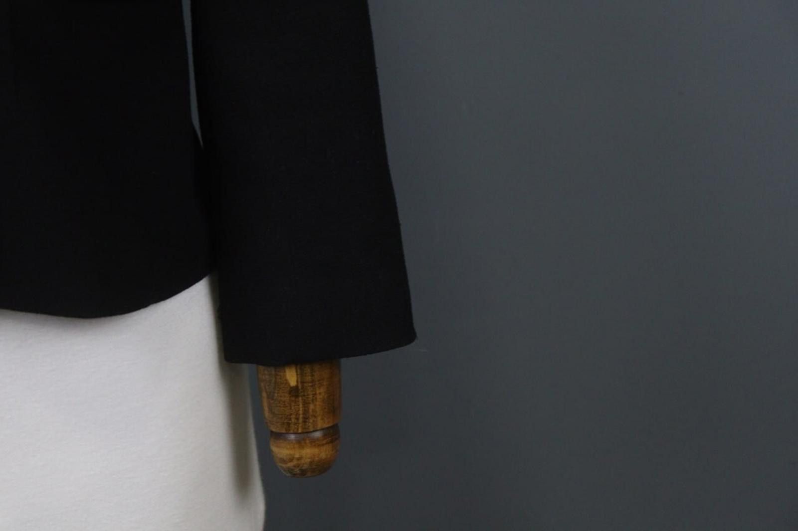 Designer Claudie Pierlot Black Snap Front Blazer Jacket Size 36 Size M / US 6-8 / IT 42-44 - 4 Thumbnail