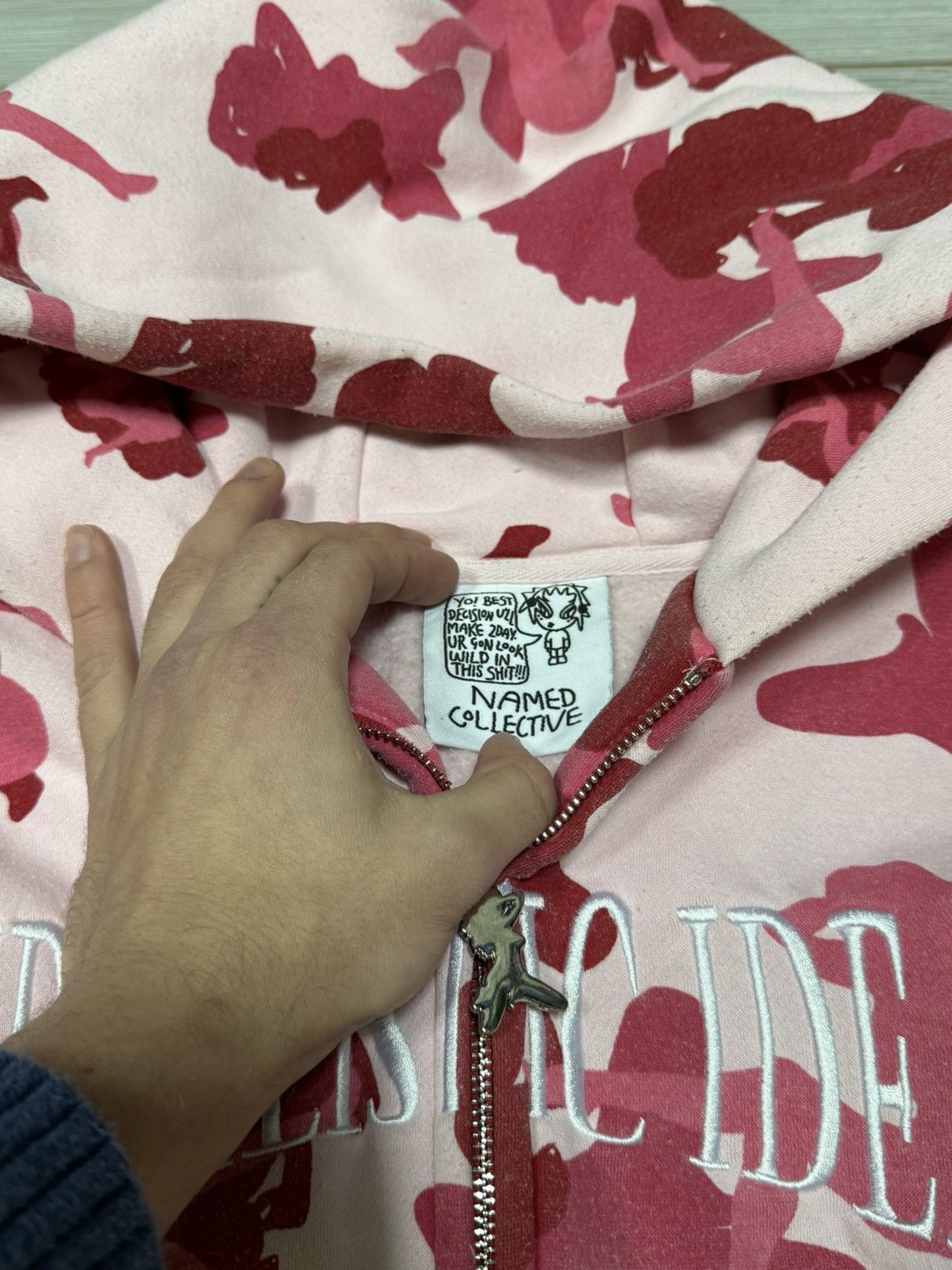 Named Collective Named Collective Unrealistic Ideals camo zip monogram hoodie Size US S / EU 44-46 / 1 - 5 Thumbnail