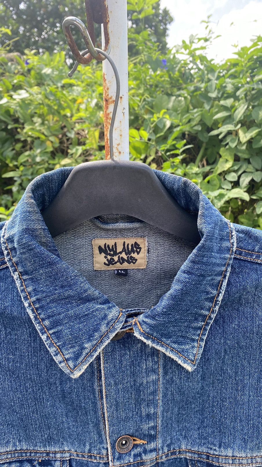 Japanese Brand × Vintage Vintage Nylaus Jeans Denim Jacket Size US XL / EU 56 / 4 - 6 Thumbnail