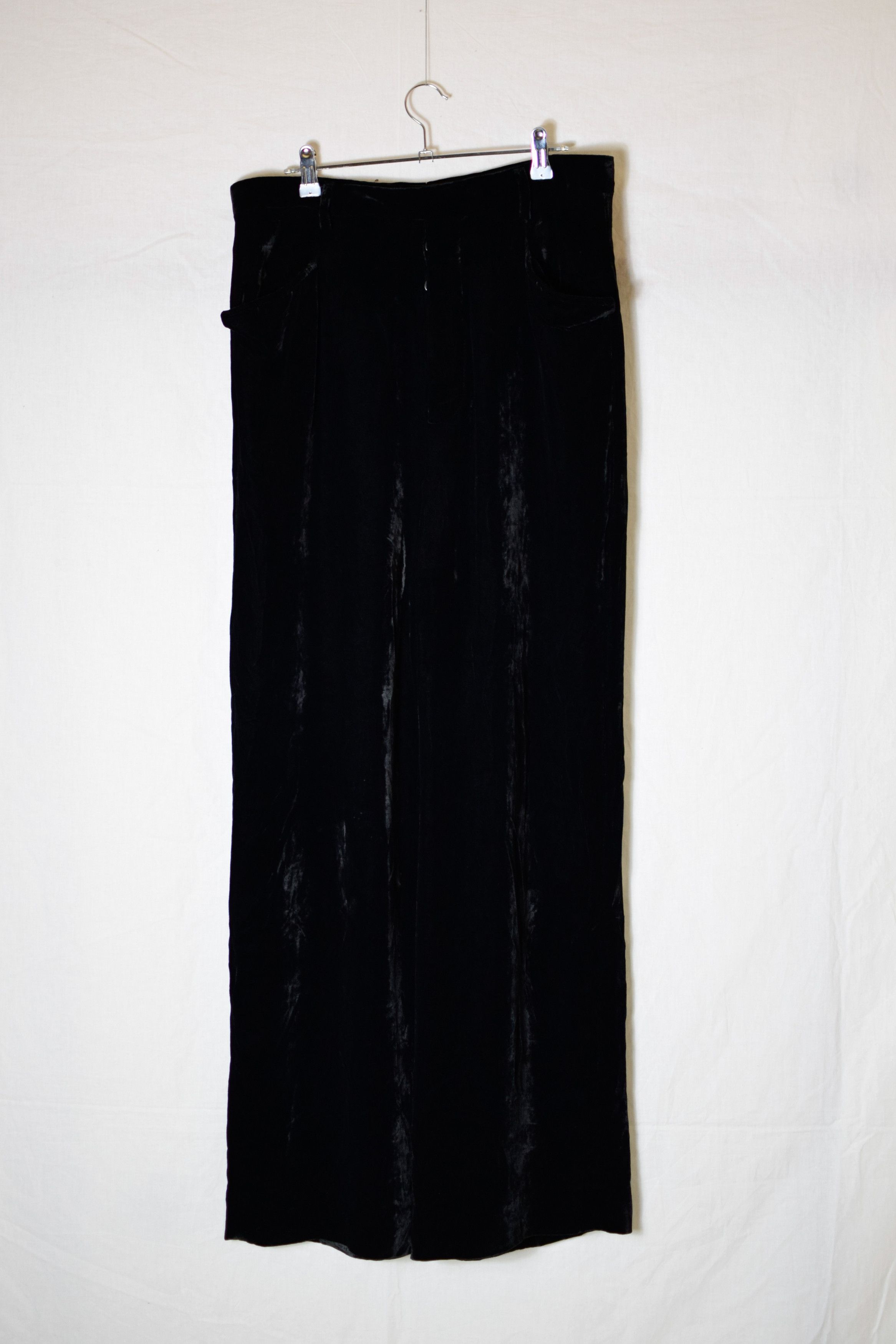Rick Owens Rick Owens AW17 Velvet Wide Pants - RU178368-NV Size US 32 / EU 48 - 2 Thumbnail