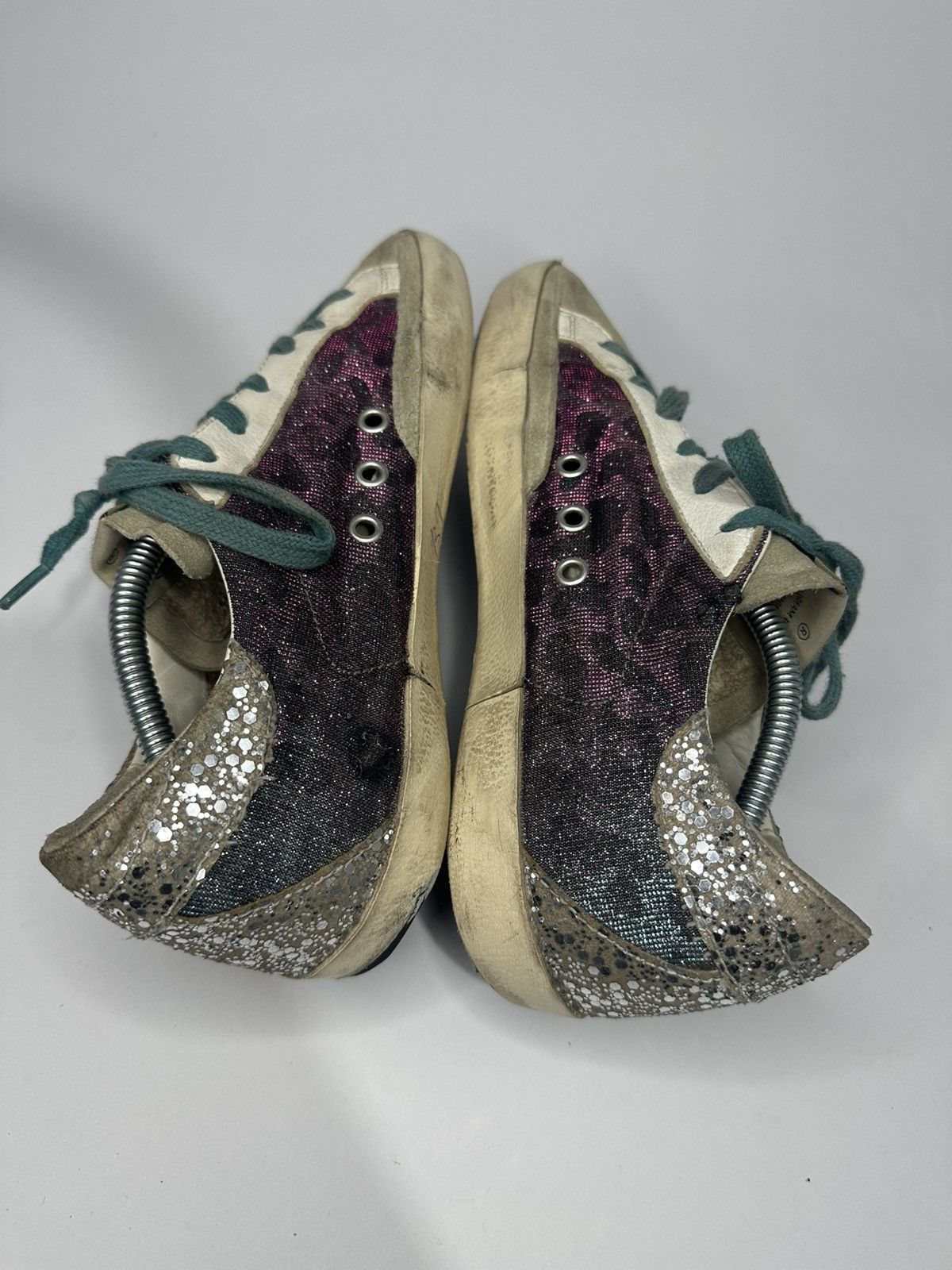 Golden Goose Golden Goose Superstar Glitter & Suede Multicolored Sneakers Size US 8 / IT 38 - 5 Thumbnail