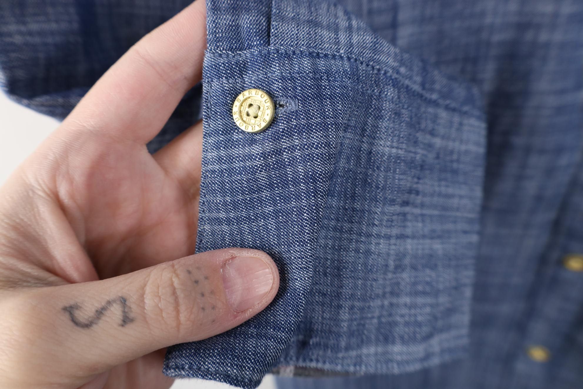 Barbour Barbour Winter Tartan Chambray Collared Button Shirt Blue Size M / US 6-8 / IT 42-44 - 4 Thumbnail