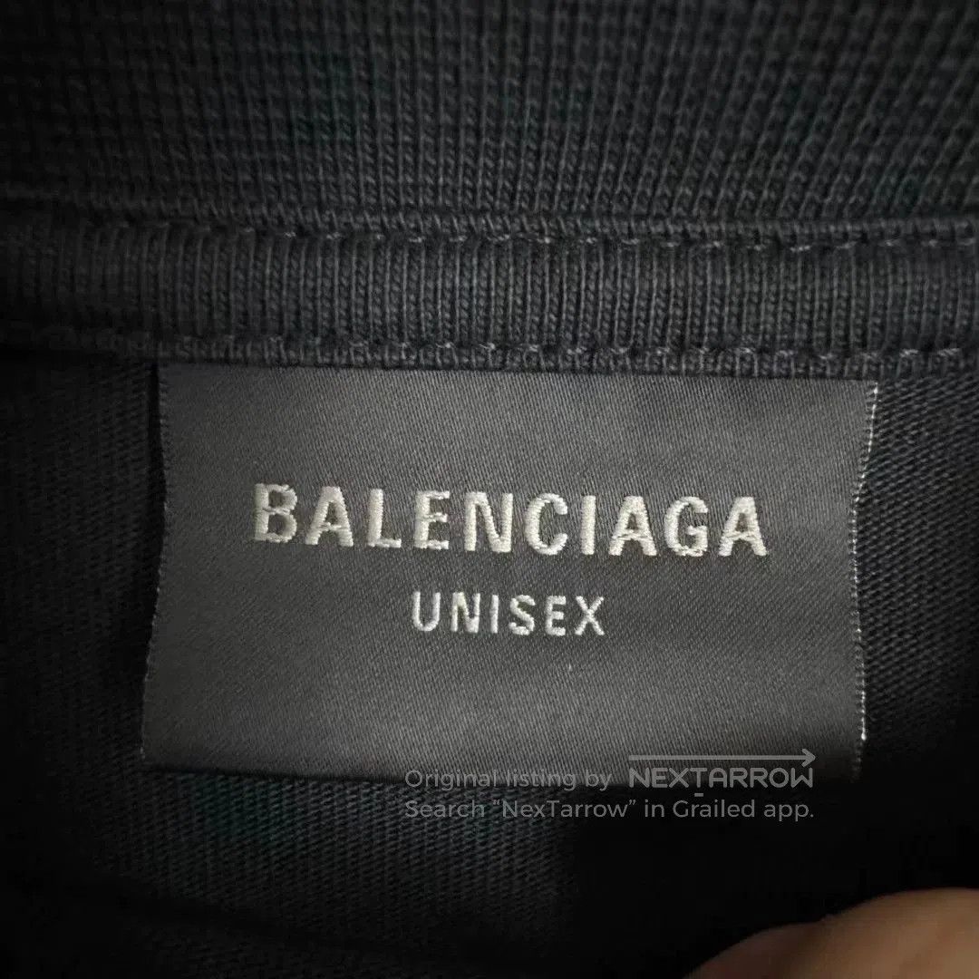 Balenciaga Balenciaga Black Distressed Hem Short-Sleeve T-Shirt. Size US M / EU 48-50 / 2 - 5 Thumbnail