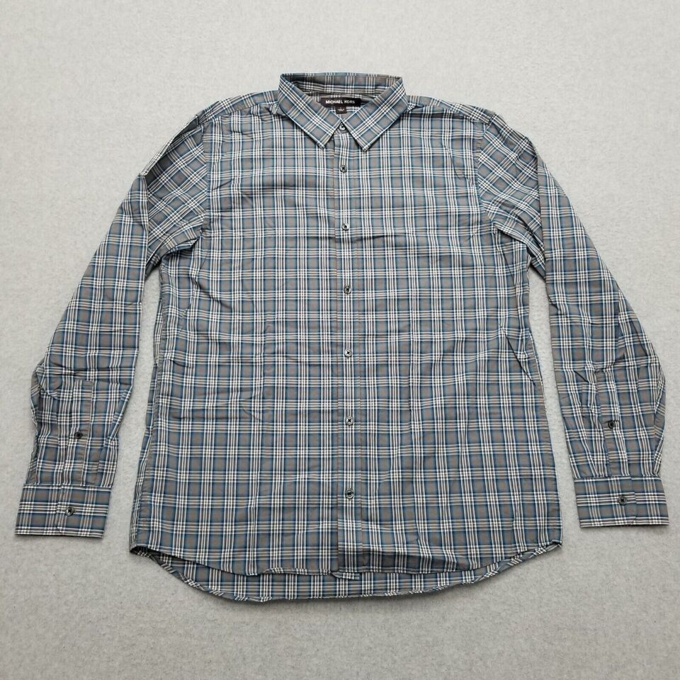 Michael Kors Michael Kors Shirt Men Large Plaid Button Up Long Sleeve Size US L / EU 52-54 / 3 - 1 Thumbnail
