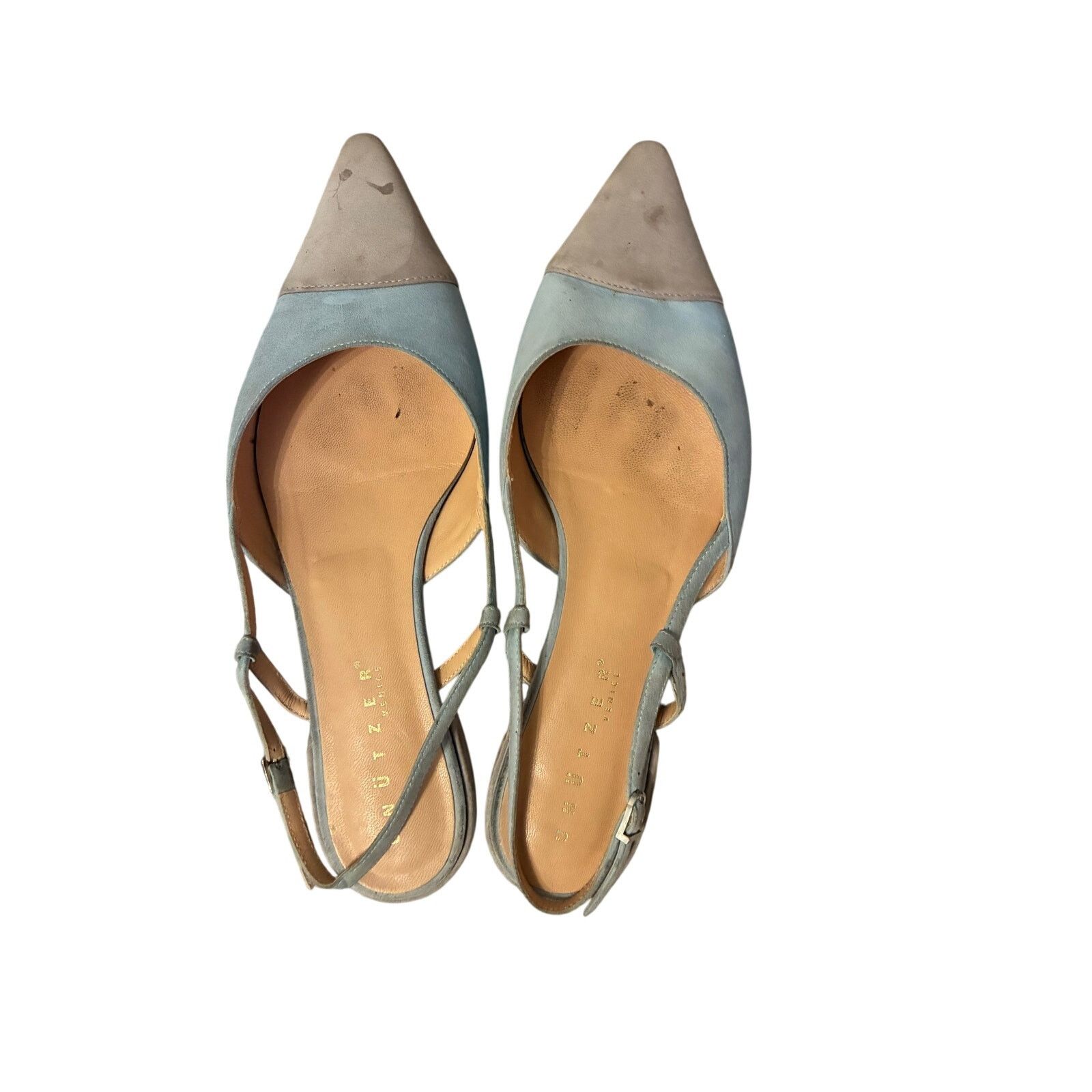 Other Unützer Italy Two Tone Suede Slingback Flats Cap Toe EU 39 Size US 8.5 / IT 38.5 - 1 Thumbnail