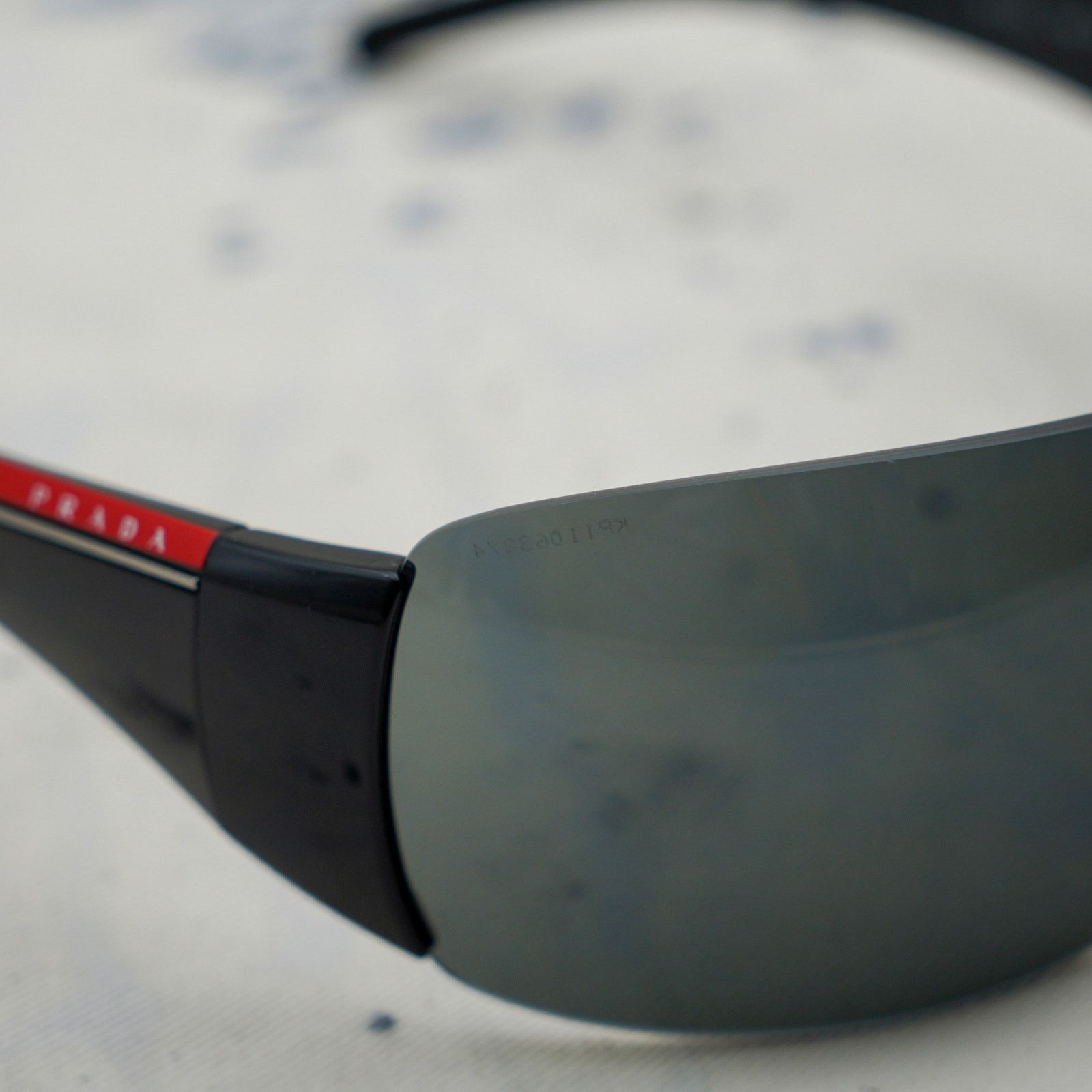 Prada Prada sps 02l rimless shield sport logo black sunglasses Size ONE SIZE - 7 Thumbnail