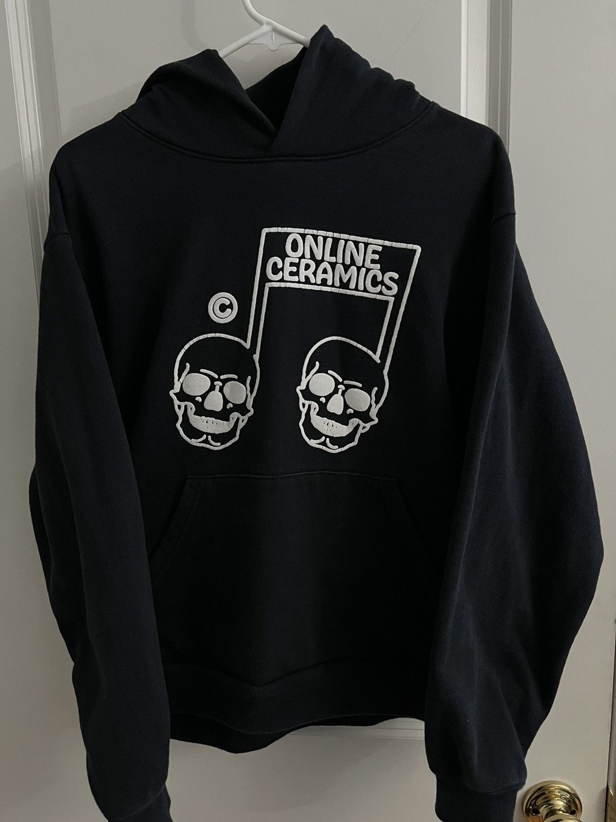 image of Online Ceramics Sweet Sound Of Death Skull Hoodie Size S in Navy, Men's