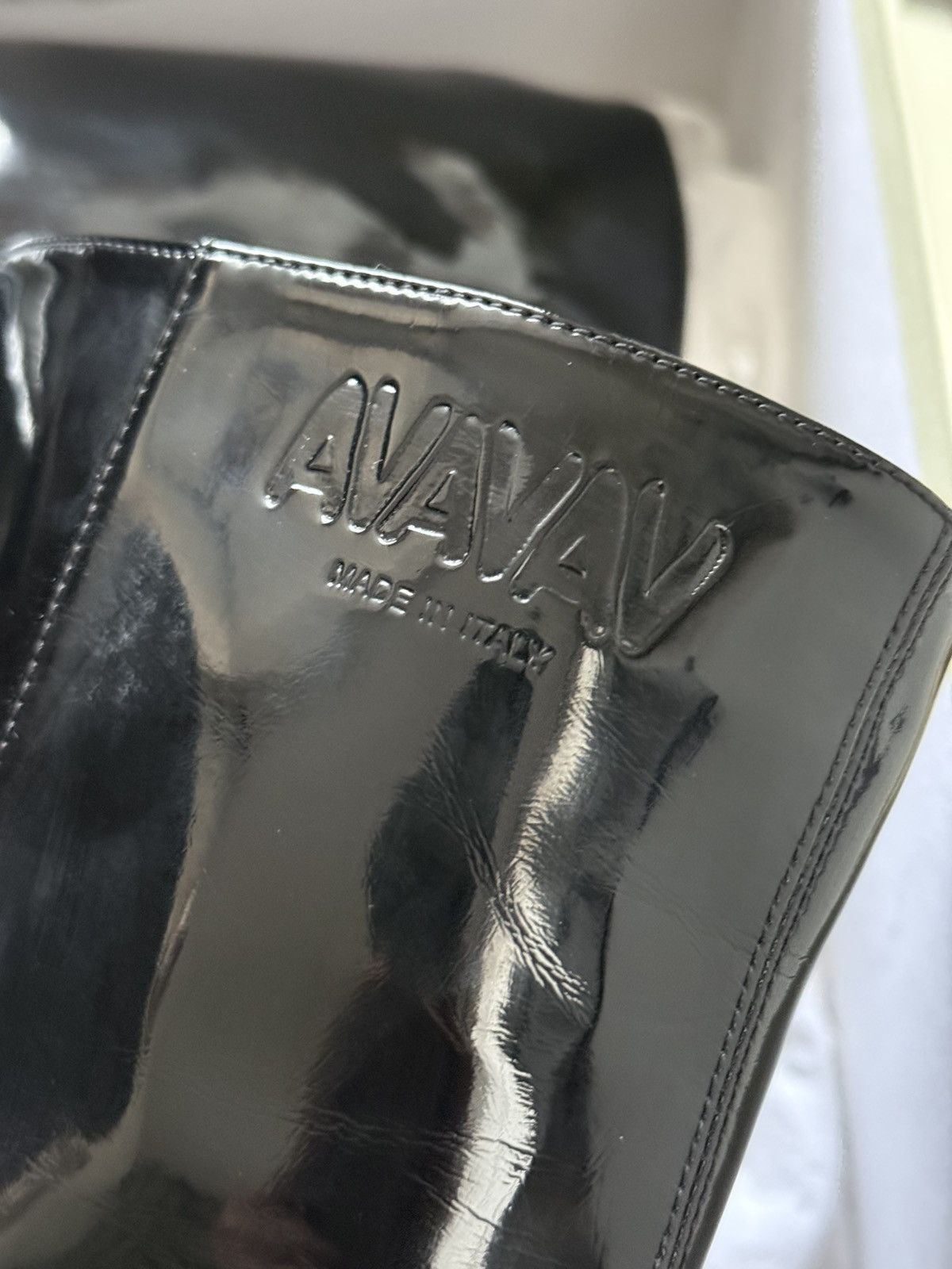 AVAVAV AVAVAV Finger Boots Black Patent Leather (EU 42) Size US 8.5 / EU 41-42 - 5 Thumbnail