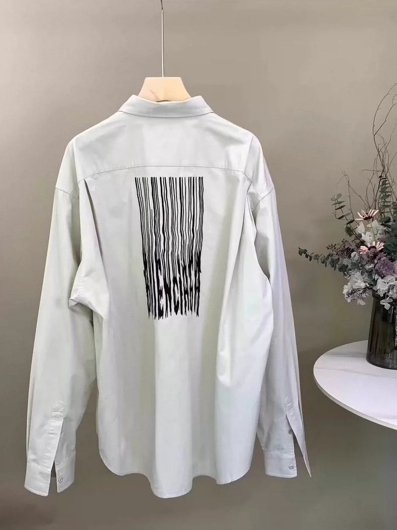Balenciaga Balenciaga size 38 Waterfall Embroidered Logo Shirt 2504-N Size US M / EU 48-50 / 2 - 3 Thumbnail