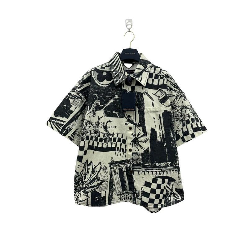 Louis Vuitton Louis Vuitton Cartoon newspaper graffiti denim short sleev Size US M / EU 48-50 / 2 - 2 Thumbnail