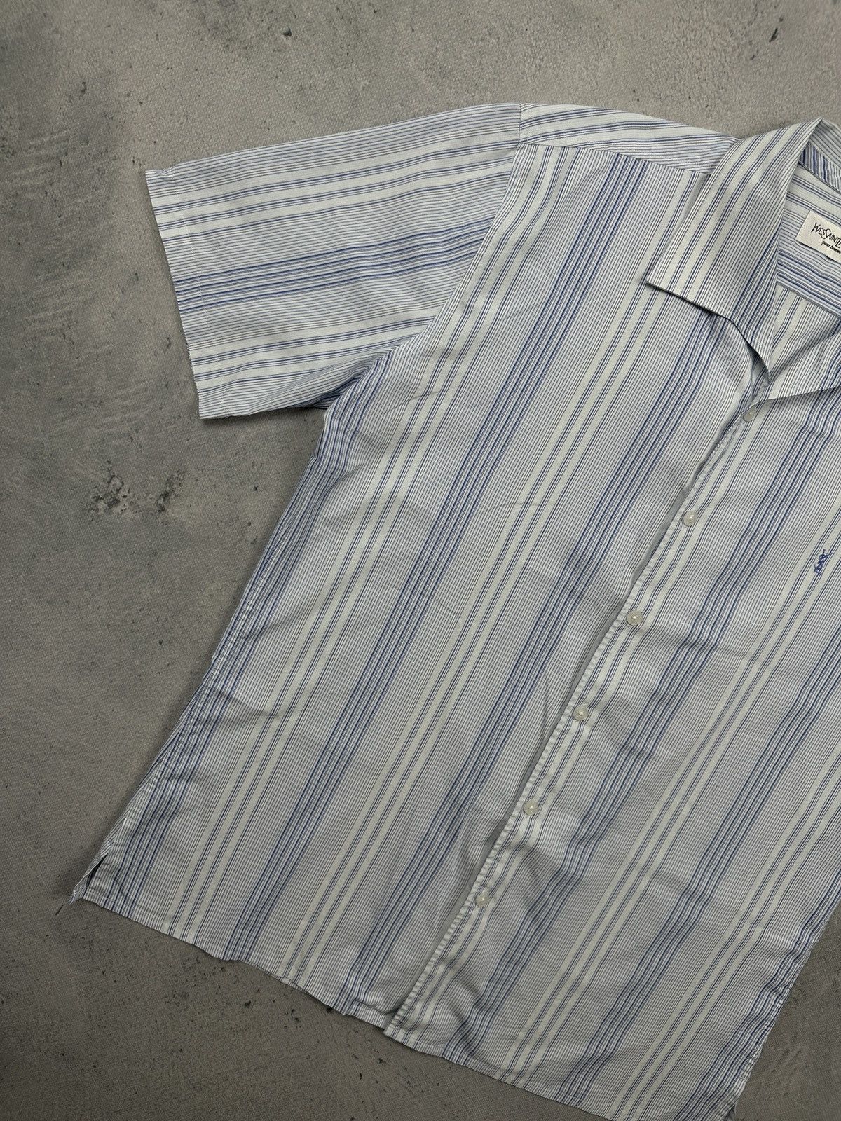Yves Saint Laurent Lux YSL Shirt Cotton Yves Saint Laurent Summer Shirtsleeve Size US L / EU 52-54 / 3 - 3 Thumbnail