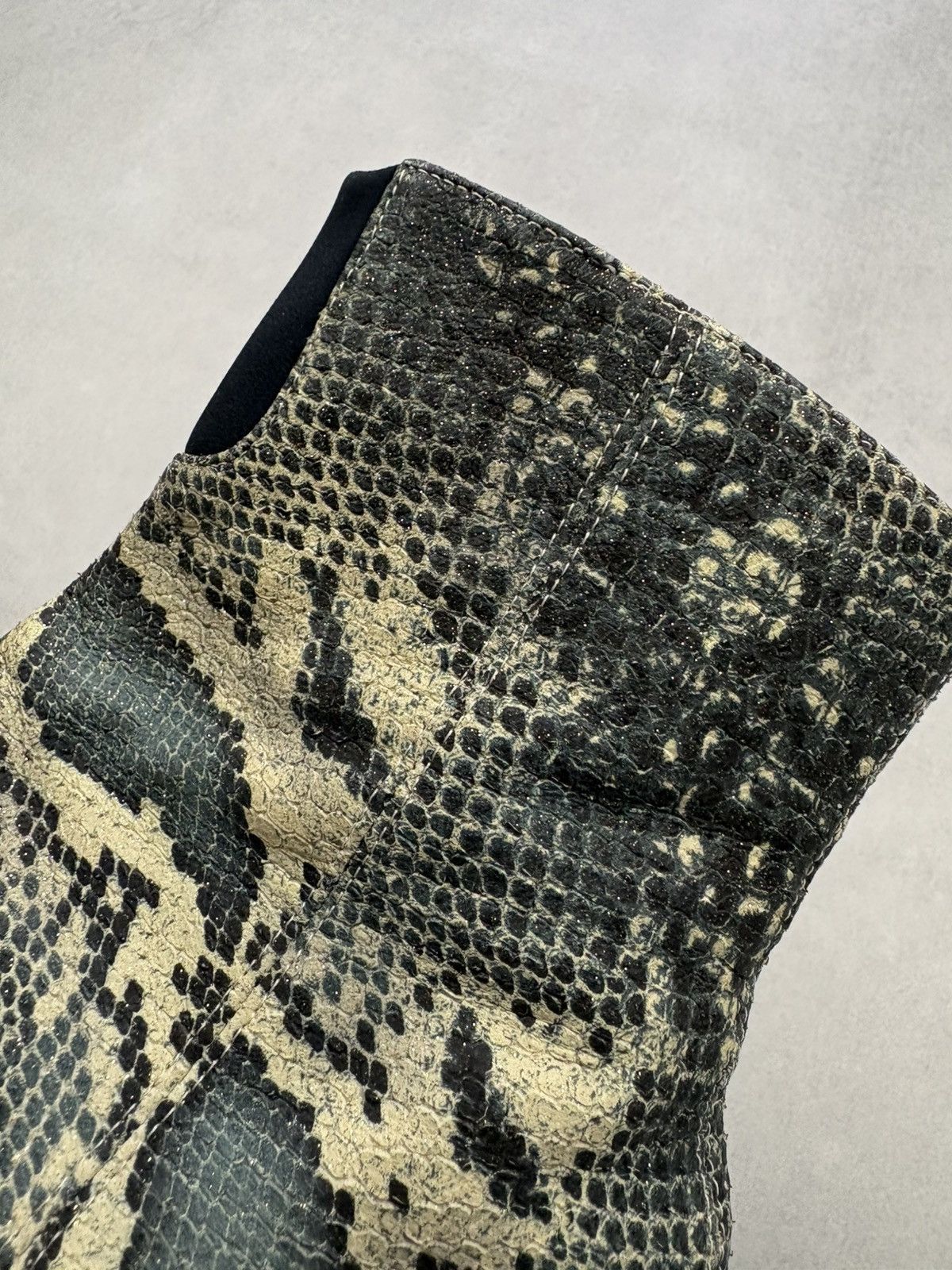 Designer Thierry Rabotin Python Print Leather Ankle Boots Women’s 38 Size US 8 / IT 38 - 7 Thumbnail