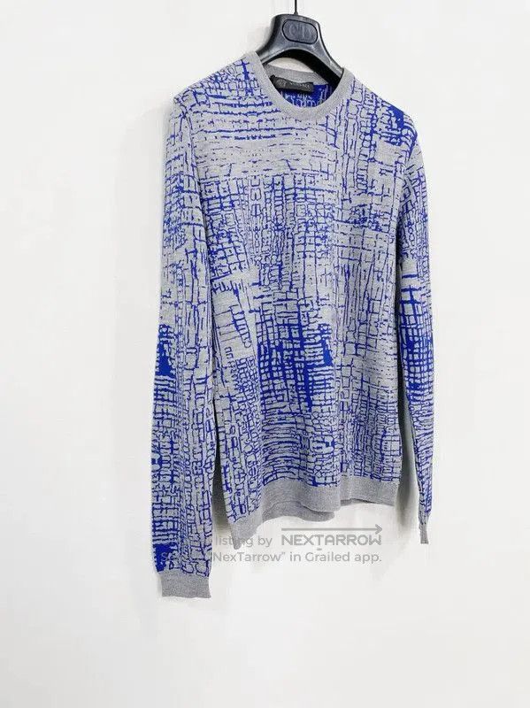 Versace Versace Blue Wool Pullover Sweater for Men . Size US S / EU 44-46 / 1 - 3 Thumbnail