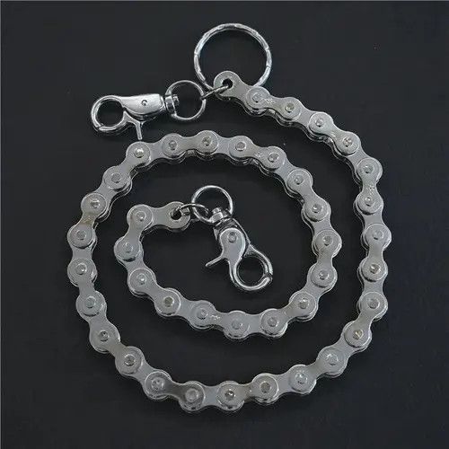 Jewelry Punk Rock Unique Metal Minimalist Bicycle Chain Keychains Size ONE SIZE - 2 Thumbnail