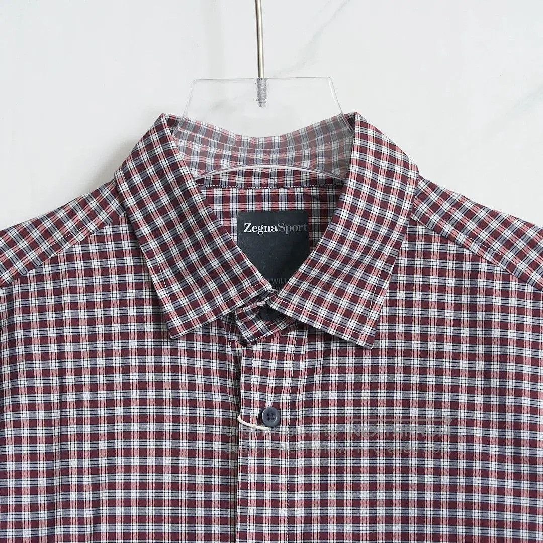 Ermenegildo Zegna Authentic ZEGNA Men's Logo Plaid Shirt. Size US M / EU 48-50 / 2 - 2 Thumbnail