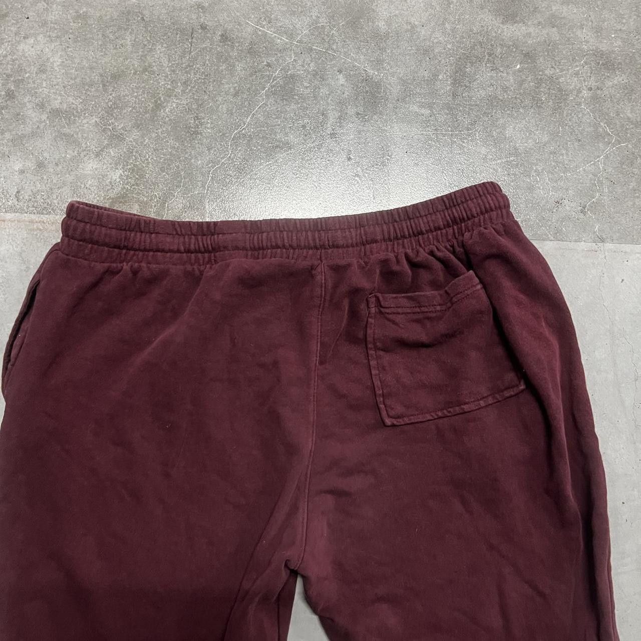 Vintage Crazy Vintage Y2K/2000s Burgundy Loungewear Essential Sweatpants with adjustable waistband and pockets! Size US 38 / EU 54 - 5 Thumbnail