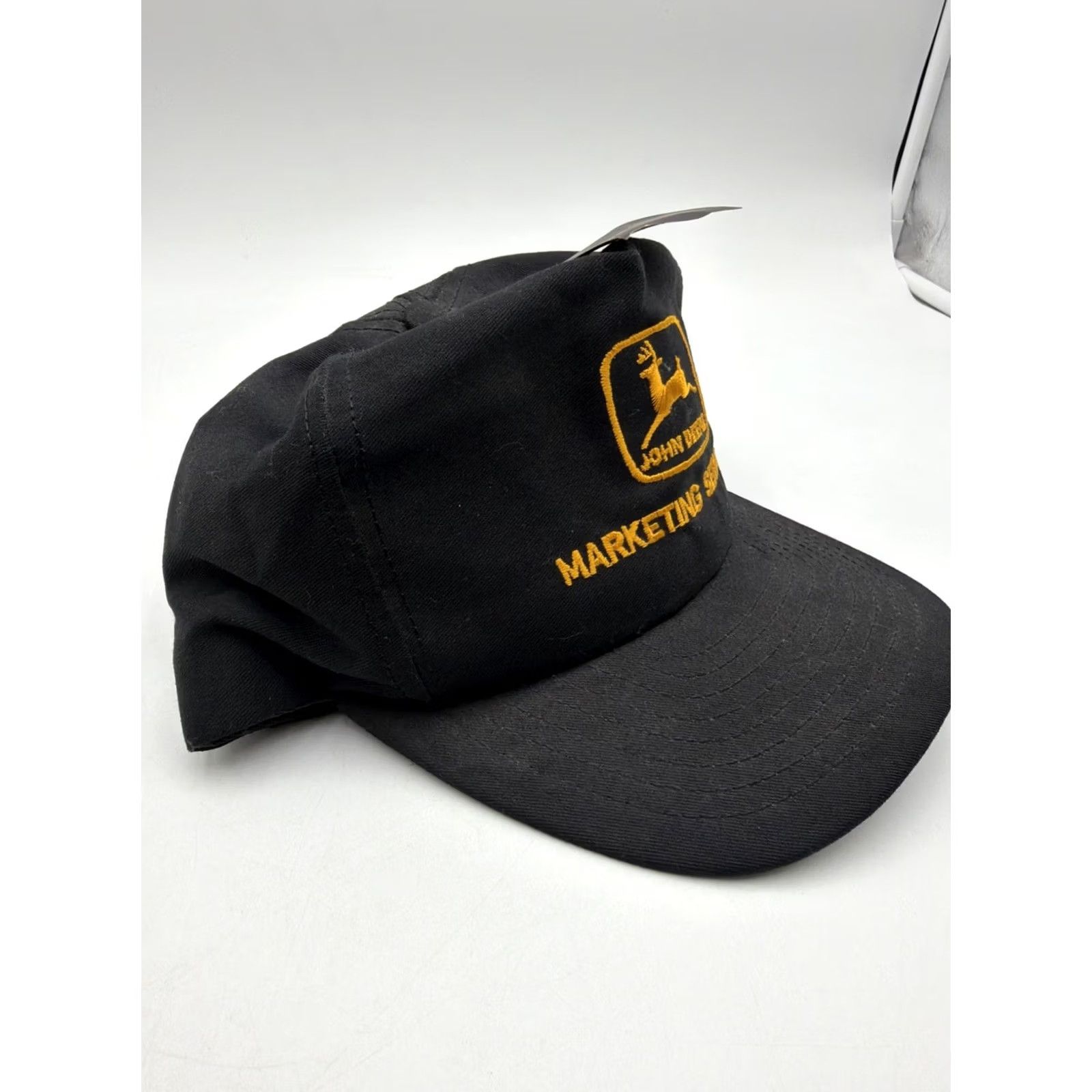 John Deere VINTAGE John Deere Snapback Hat Cap Black USA Men One Size NOS Size ONE SIZE - 7 Thumbnail