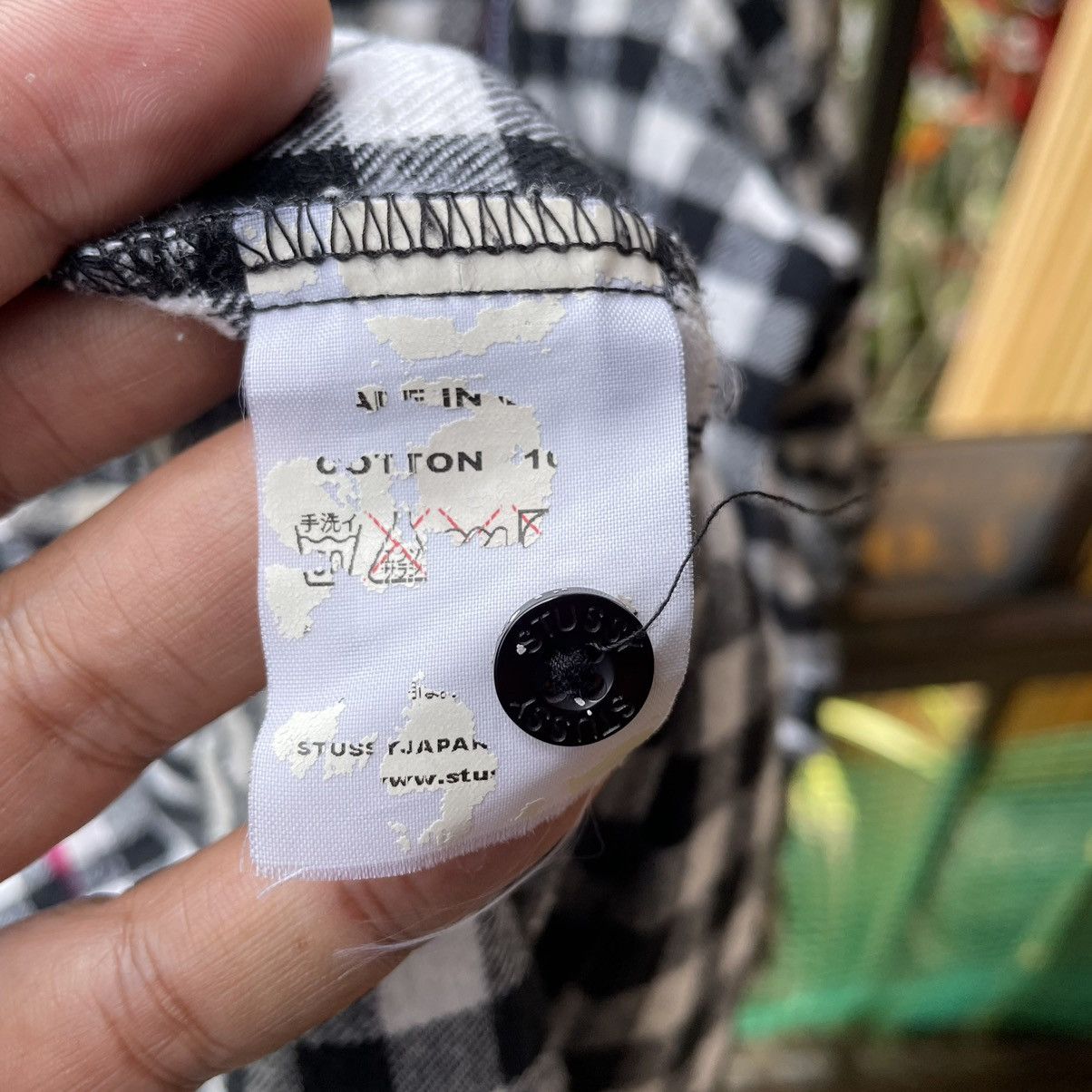 Stussy × Vintage 🔥Vintage Y2K Stussy Checkerd Flannel Buttons Shirts Size US L / EU 52-54 / 3 - 11 Thumbnail