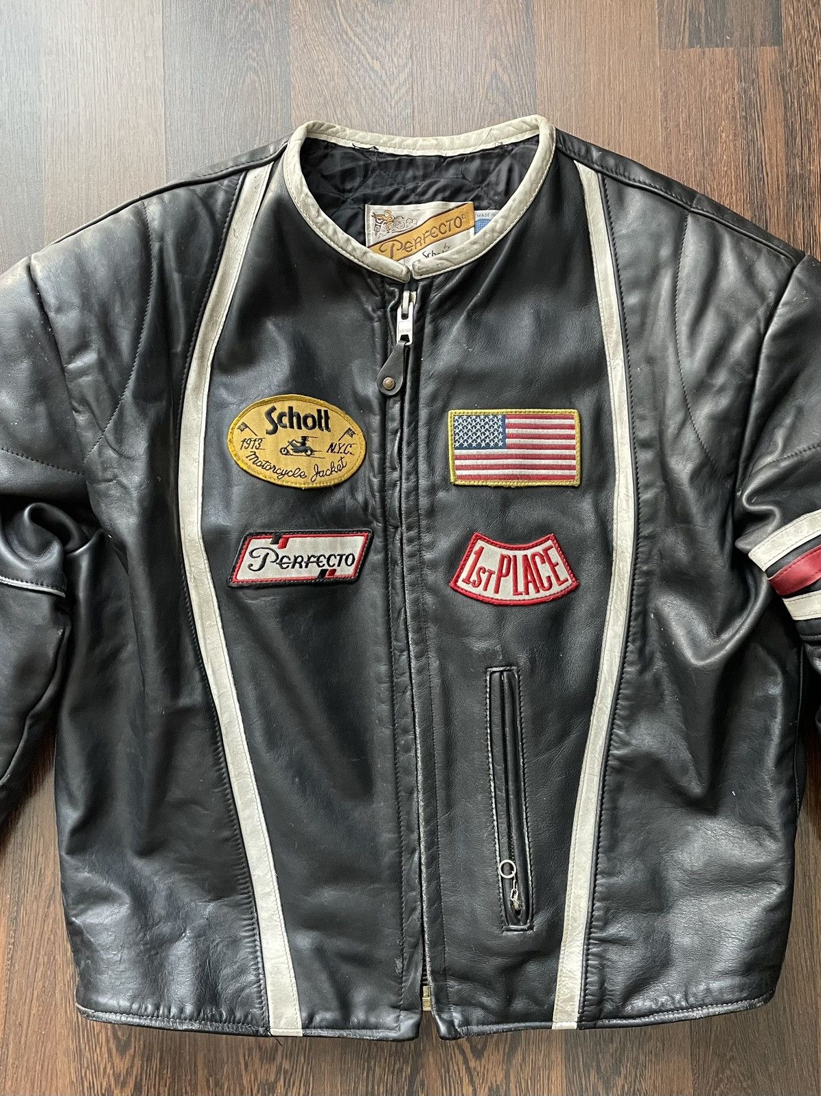 Schott Schott leather moto jacket Size US M / EU 48-50 / 2 - 2 Thumbnail