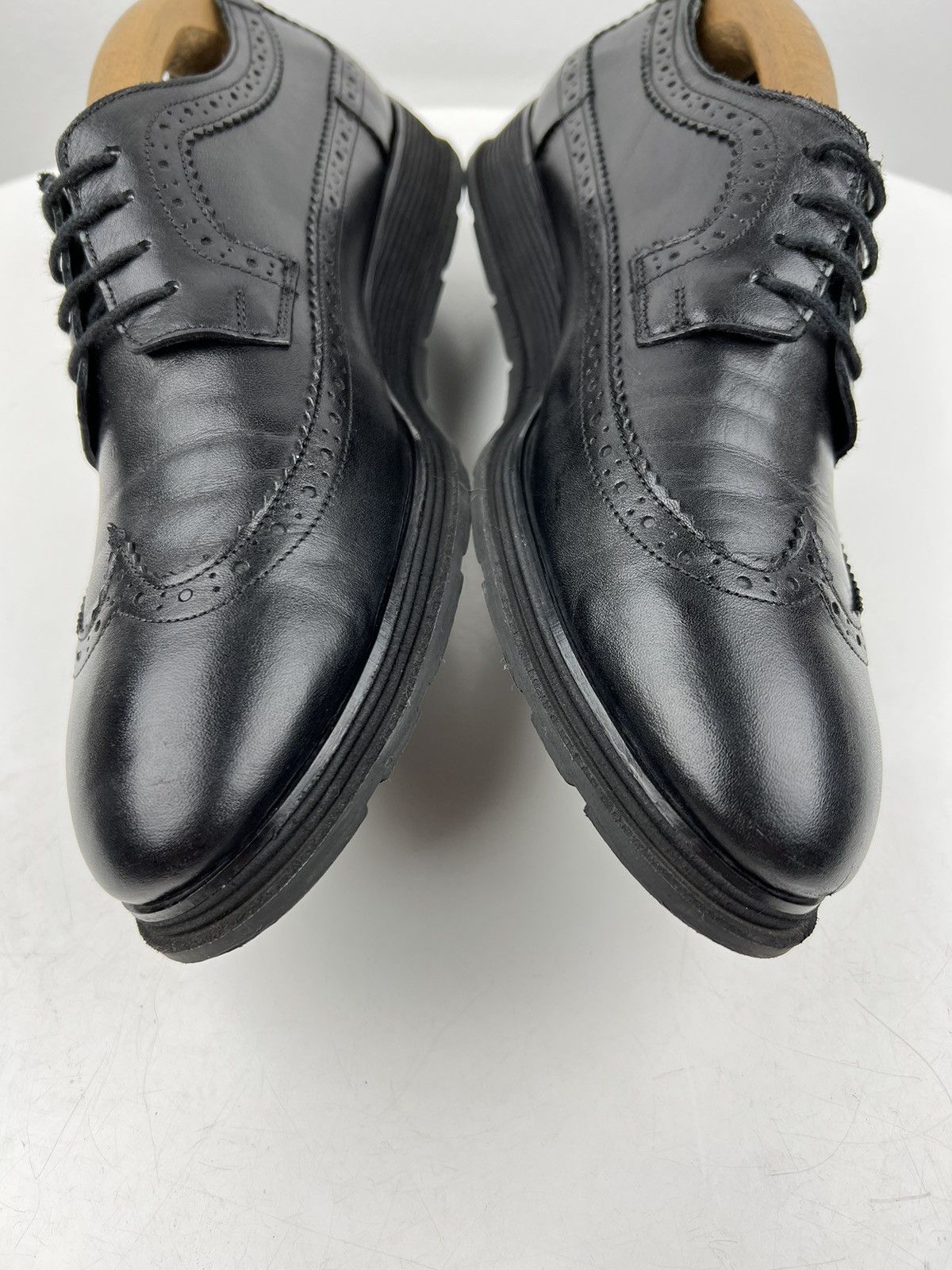 Prada PRADA Derby Leather Shoes Lace Rubber Sole Black Men’s Size US 8 / EU 41 - 8 Thumbnail