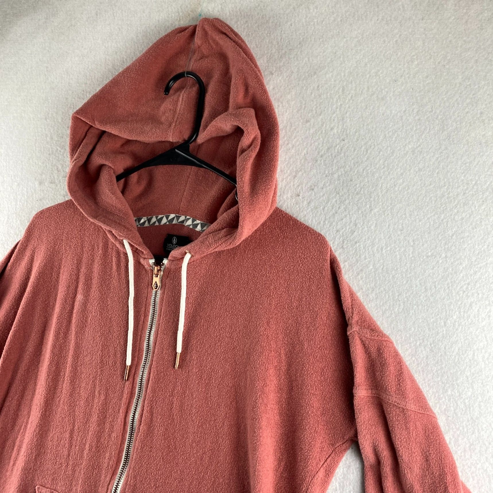 Volcom Volcom Hoodie Women's S Red Full Zip Hooded Pockets Fleece Long Sleeve Casual Shirt Size S / US 4 / IT 40 - 6 Thumbnail