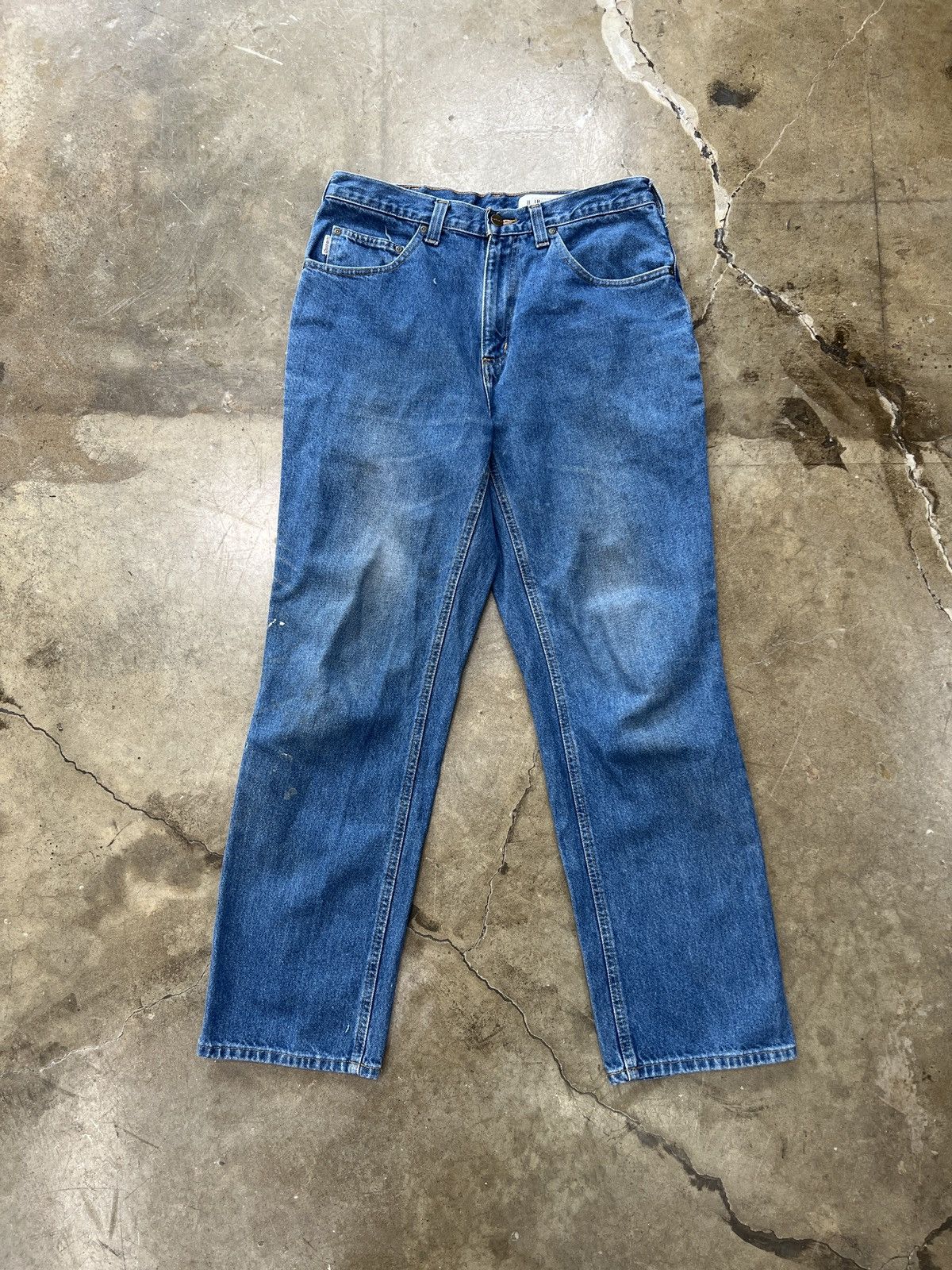 Carhartt × Vintage Vintage Carhartt Green Tag Denim 32x30 Size US 32 / EU 48 - 2 Thumbnail