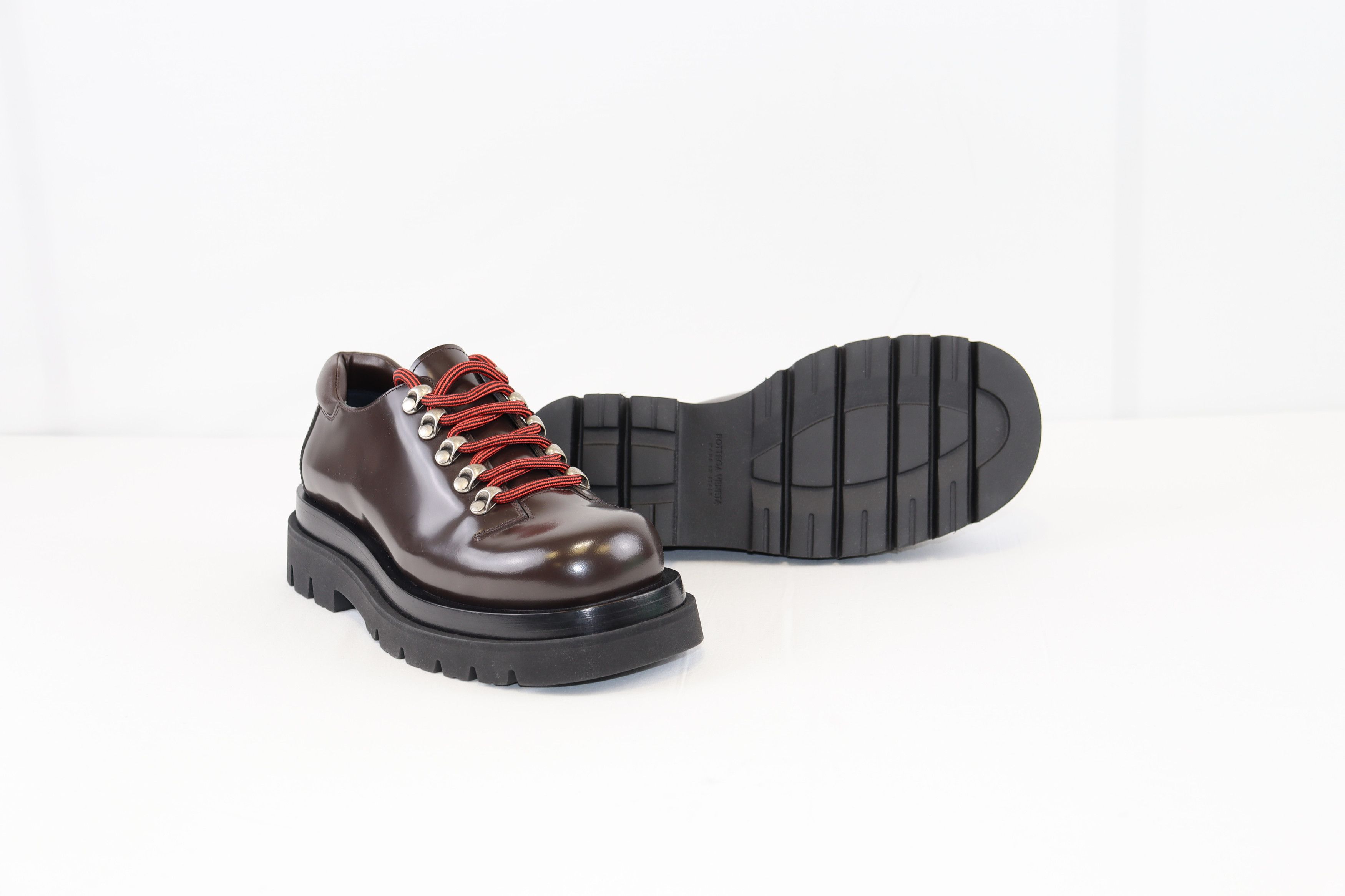 Bottega Veneta o1rshd1 Lug Lace up Leather Boots in Fondant Size US 6 / EU 39 - 9 Thumbnail